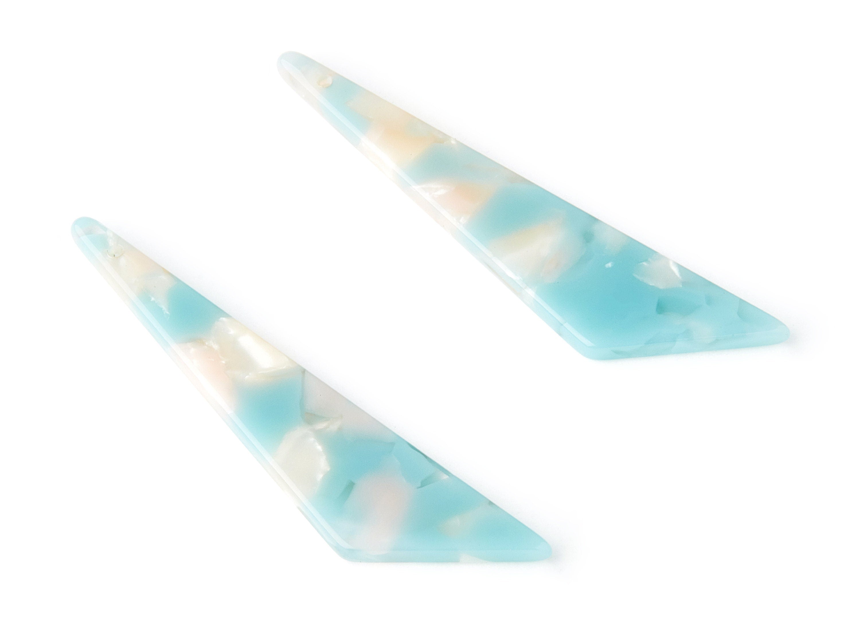 Acetate Triangle Earring Charms - Triangle Pendant - Earring Findings - Jewelry Supplies - Color Code: A36 - 51.44x11.42x2.81mm - AC1352T - DOMEDBAZAAR