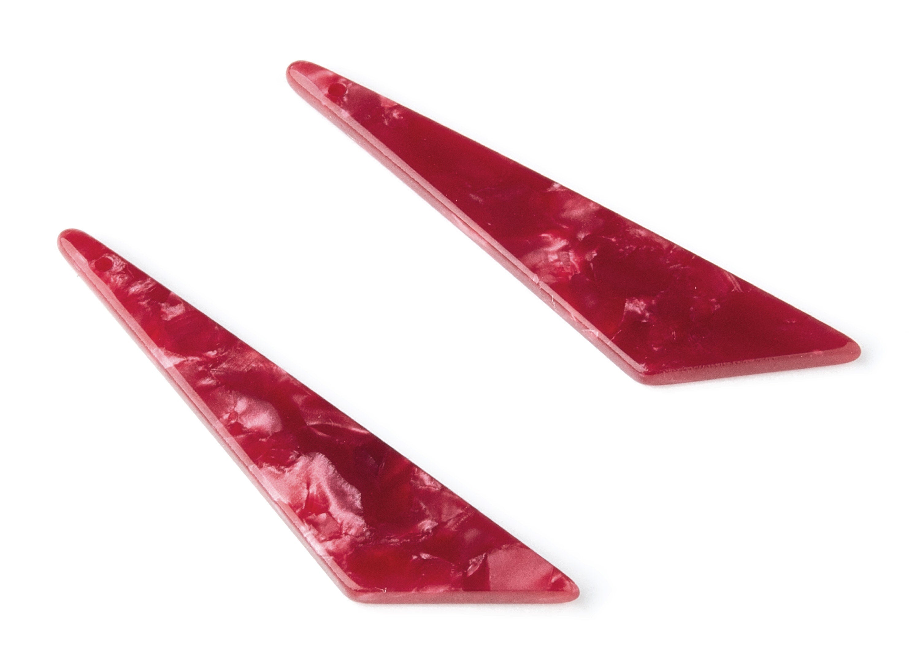 Acetate Triangle Earring Charm - Triangle Pendant - Earring Findings - Jewelry Supplies - Color Code: A47 - 51.44x11.42x2.81mm - AC1352V - DOMEDBAZAAR