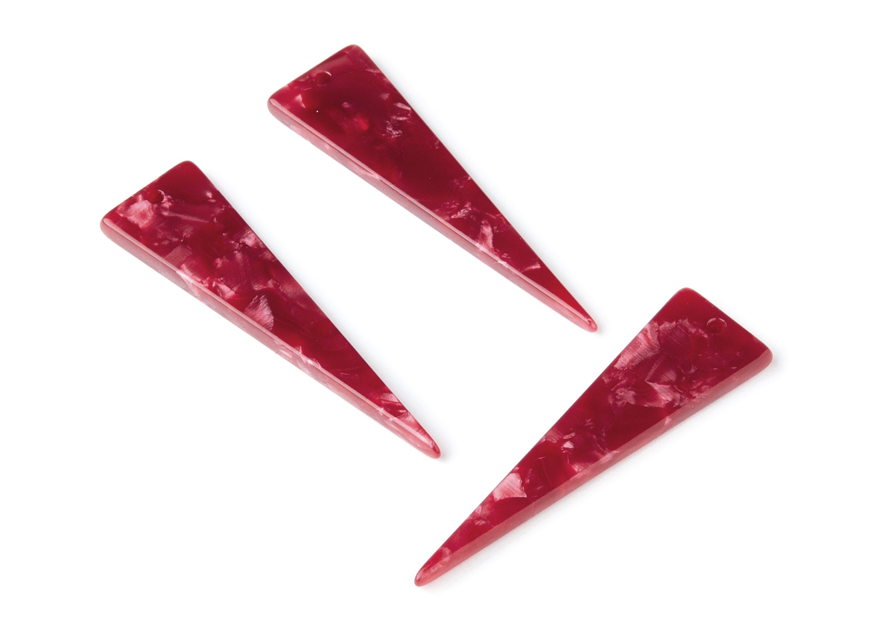 Acetate Triangle Earring Charm - Acetate Triangle Pendant - Earring Findings - Jewelry Supplies - Color Code: A47 - 49x13.5x2.66mm - AC1370B - DOMEDBAZAAR
