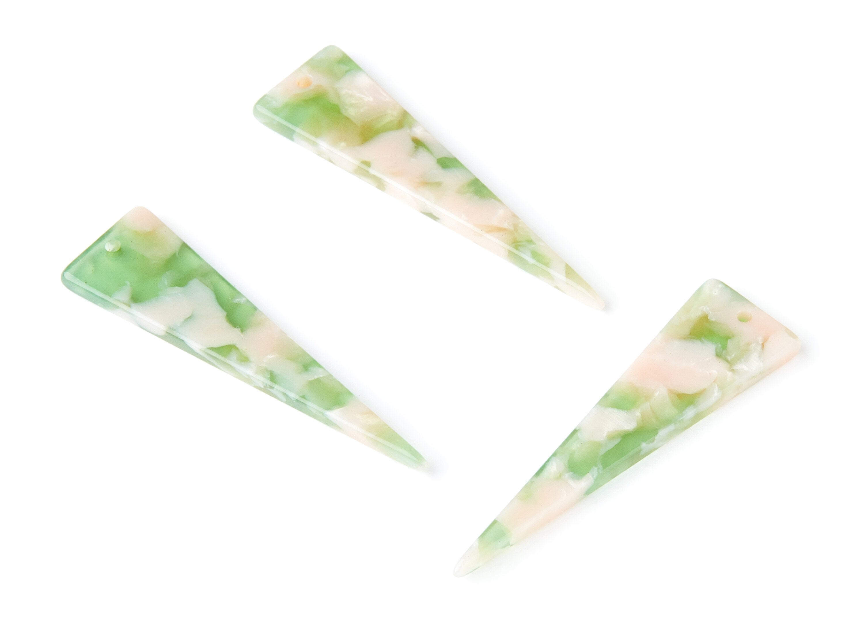 Acetate Triangle Earring Charms - Triangle Pendant - Earring Findings - Jewelry Supplies - Color Code: A38 - 49x13.5x2.66mm - AC1370H - DOMEDBAZAAR