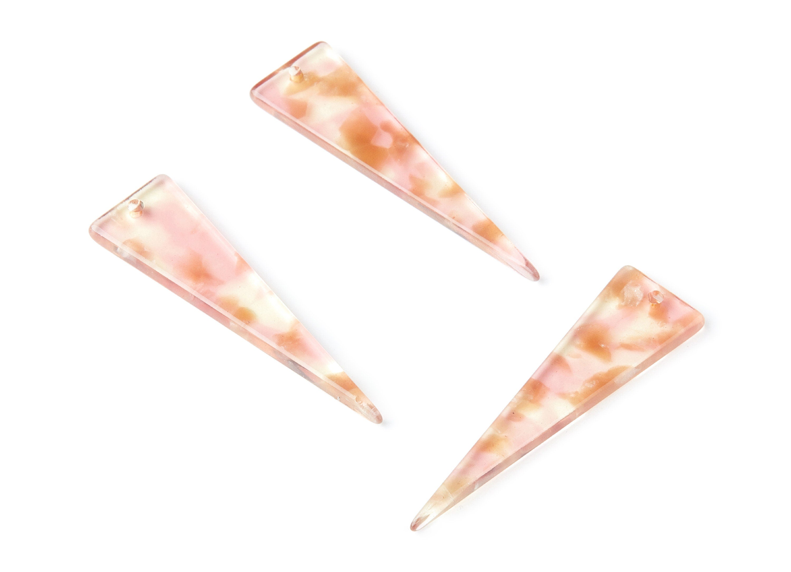 Acetate Triangle Earring Charms - Triangle Pendant - Earring Findings - Jewelry Supplies - Color Code: A45 - 49x13.5x2.66mm - AC1370P - DOMEDBAZAAR