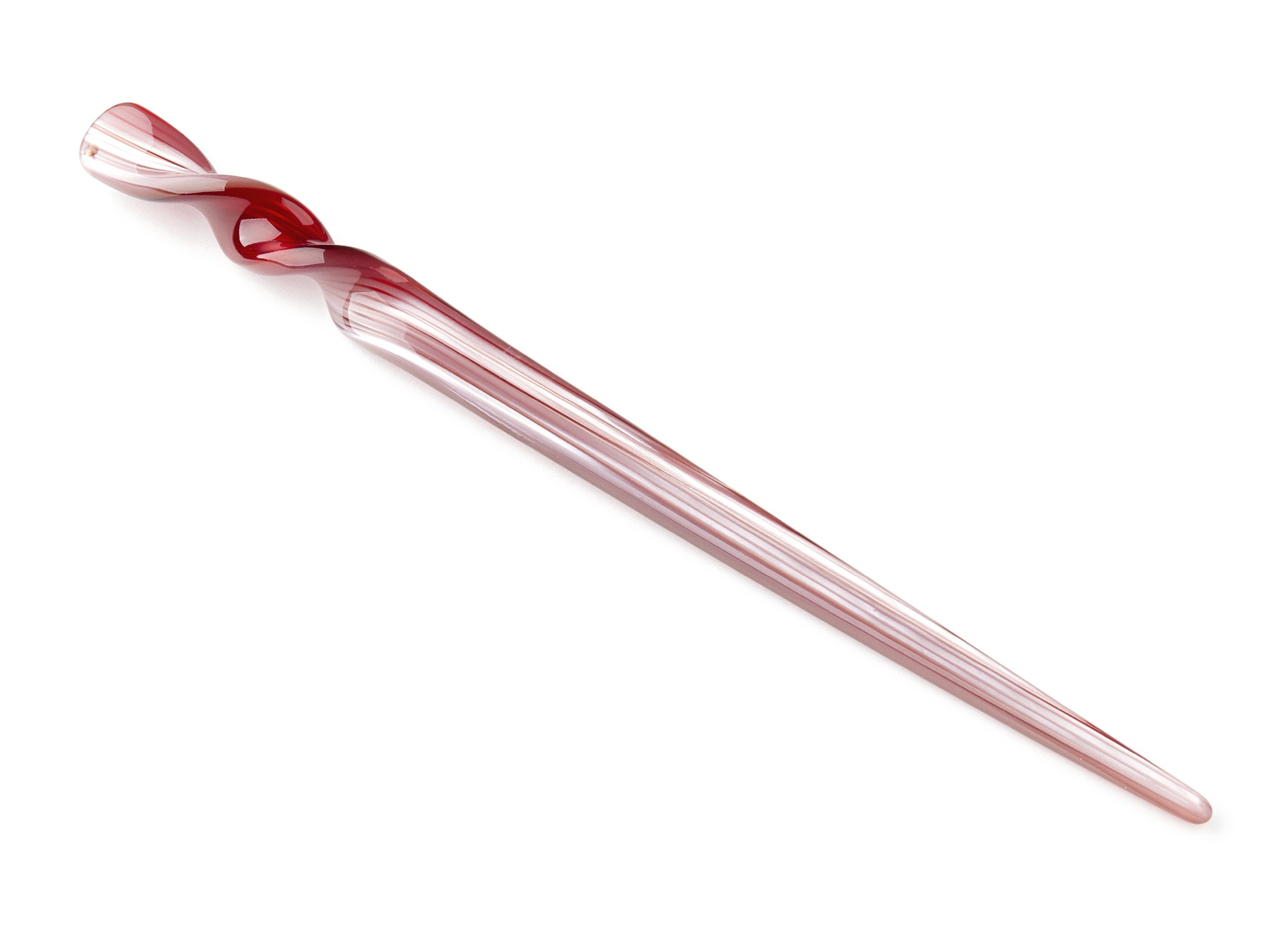Acrylic Hair Stick Charms - Acrylic Celluloid Acetate - 1 Hole - Stick Shaped Hair Pin - 18.5x12x4.25mm - AC1401B - DOMEDBAZAAR