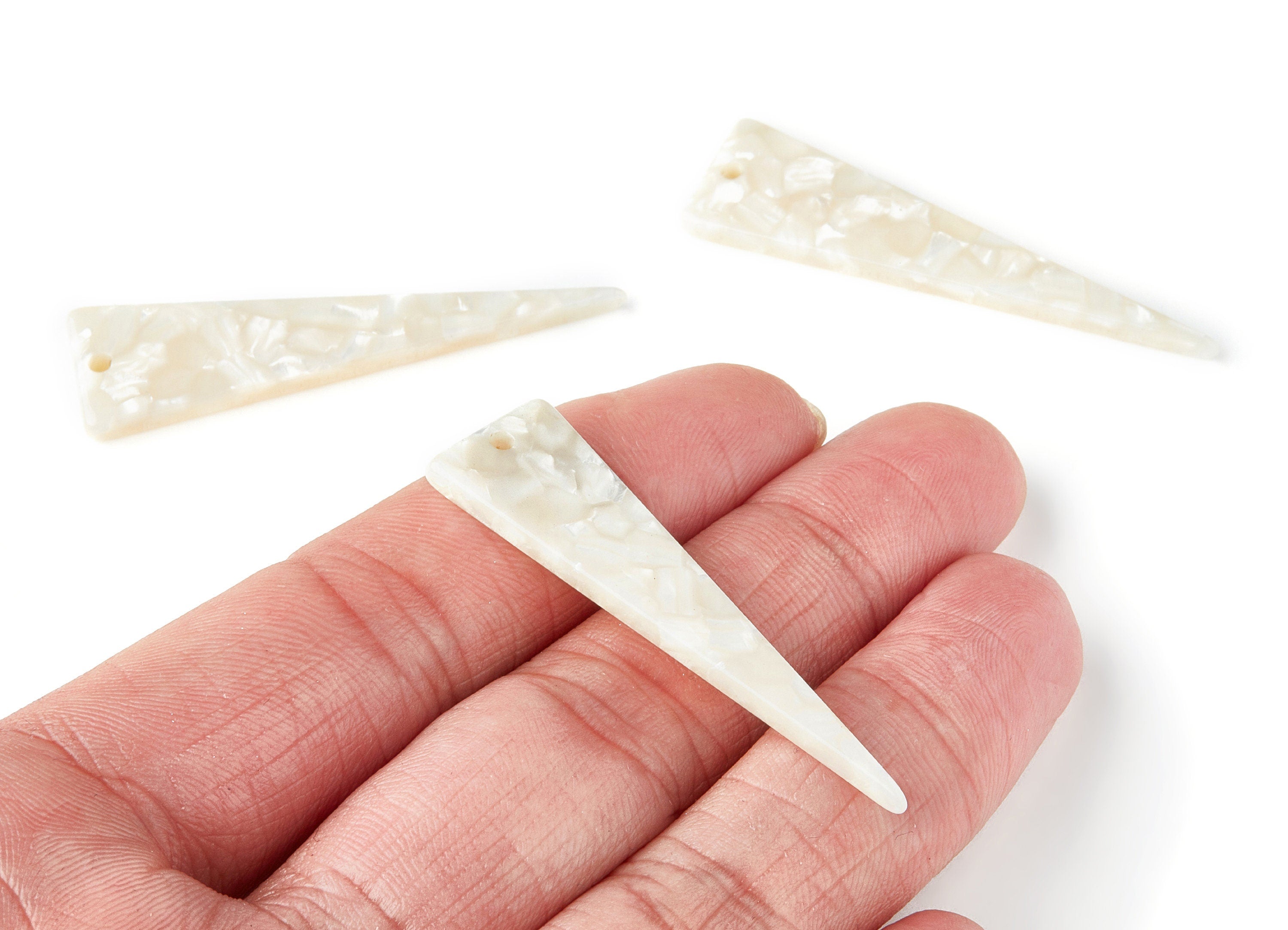 Acetate Triangle Earring Charm - Triangle Pendant - Earring Findings - Jewelry Supplies - Color Code: A33 - 49x13.5x2.66mm - AC1370V - DOMEDBAZAAR