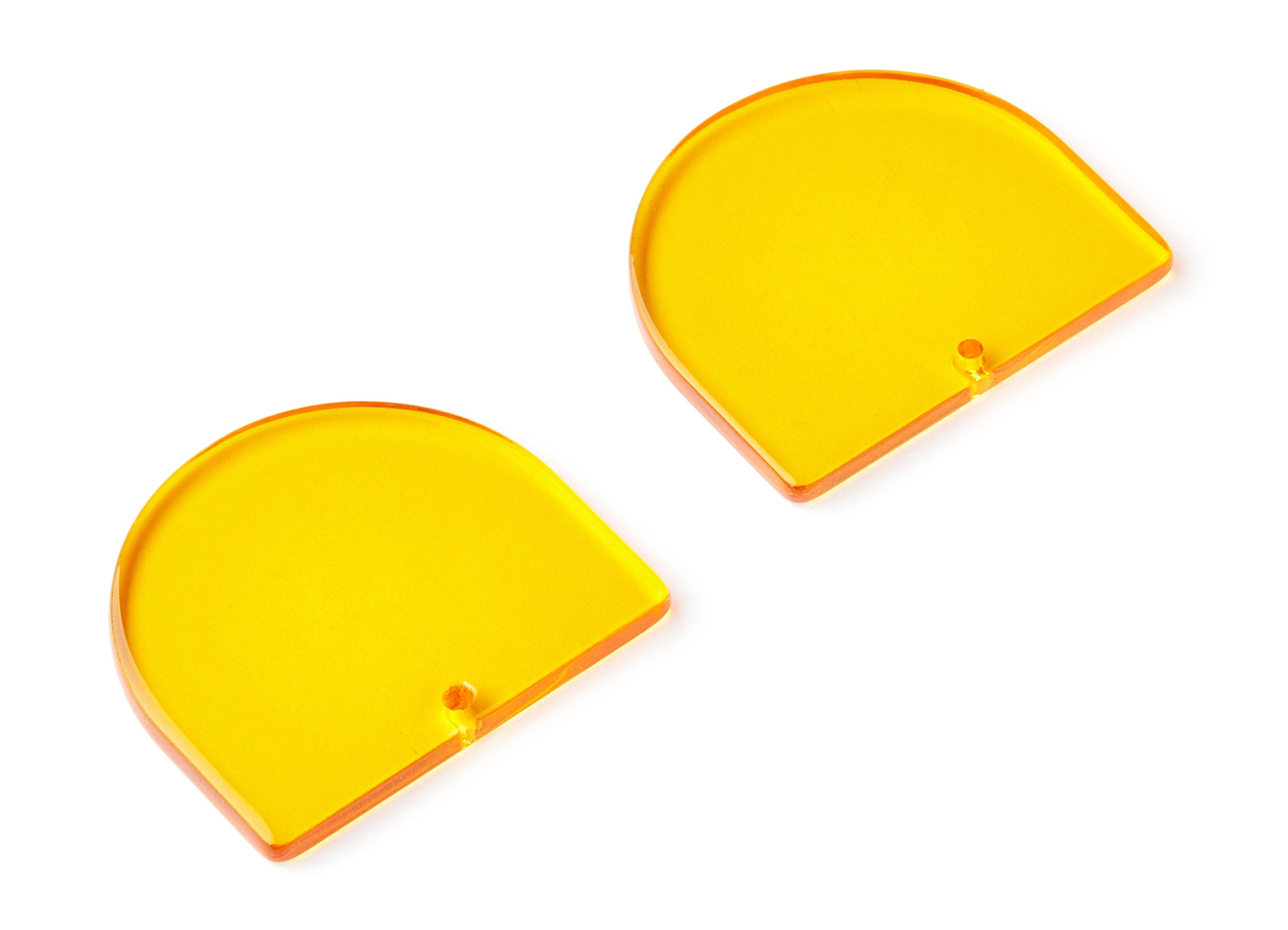 Acrylic D Earring Charms - D Shaped Pendant - Earring Findings - Jewelry Supplies - Color Code: A71 - 33.43x29.25x2.7mm - AC1094T1 - DOMEDBAZAAR