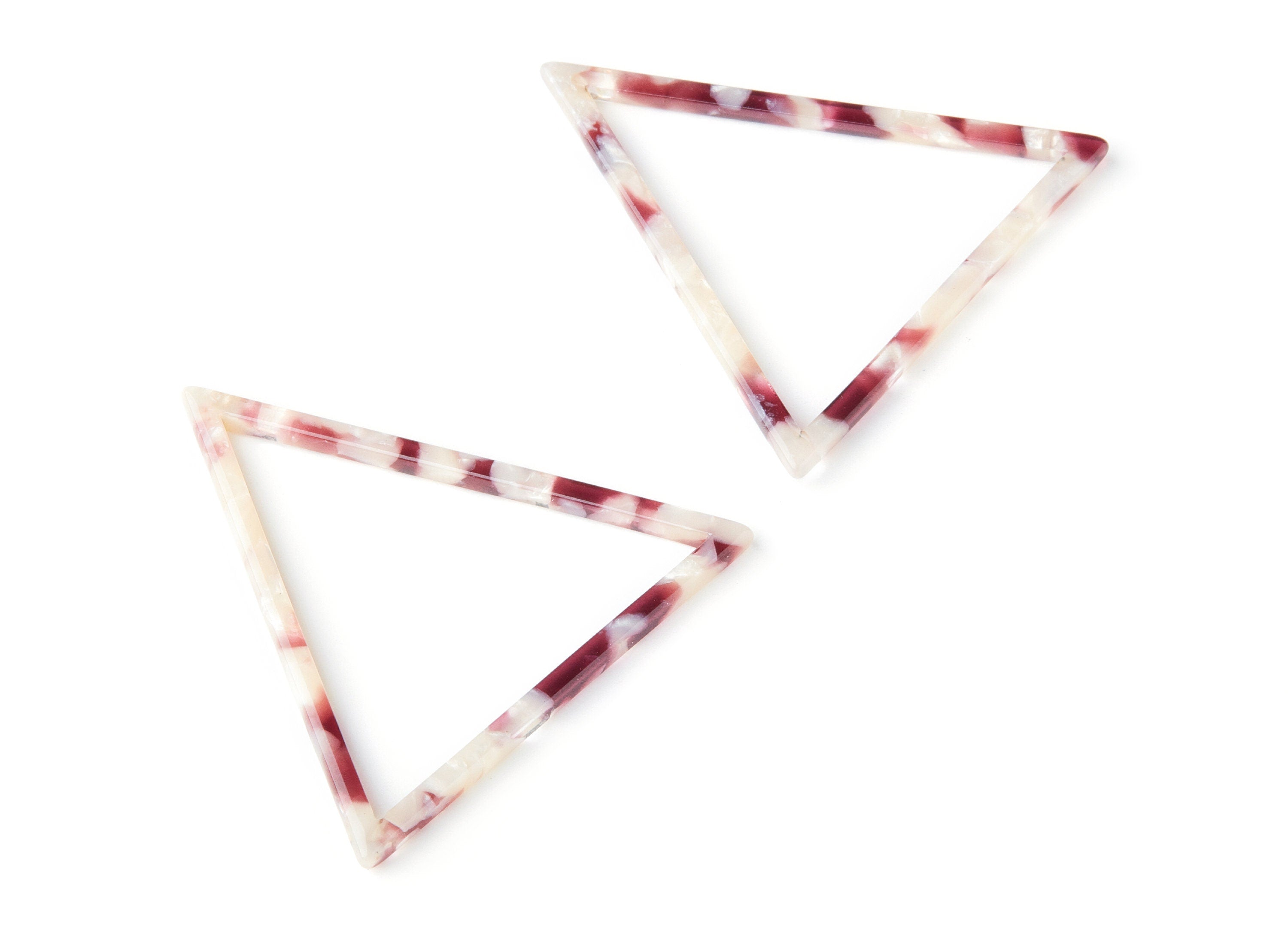 Acetate Triangle Earring Charms - Triangle Pendant - Earring Findings - Jewelry Supplies - Color Code: A42 - 57.7x51.4x2.7mm - AC1374C - DOMEDBAZAAR
