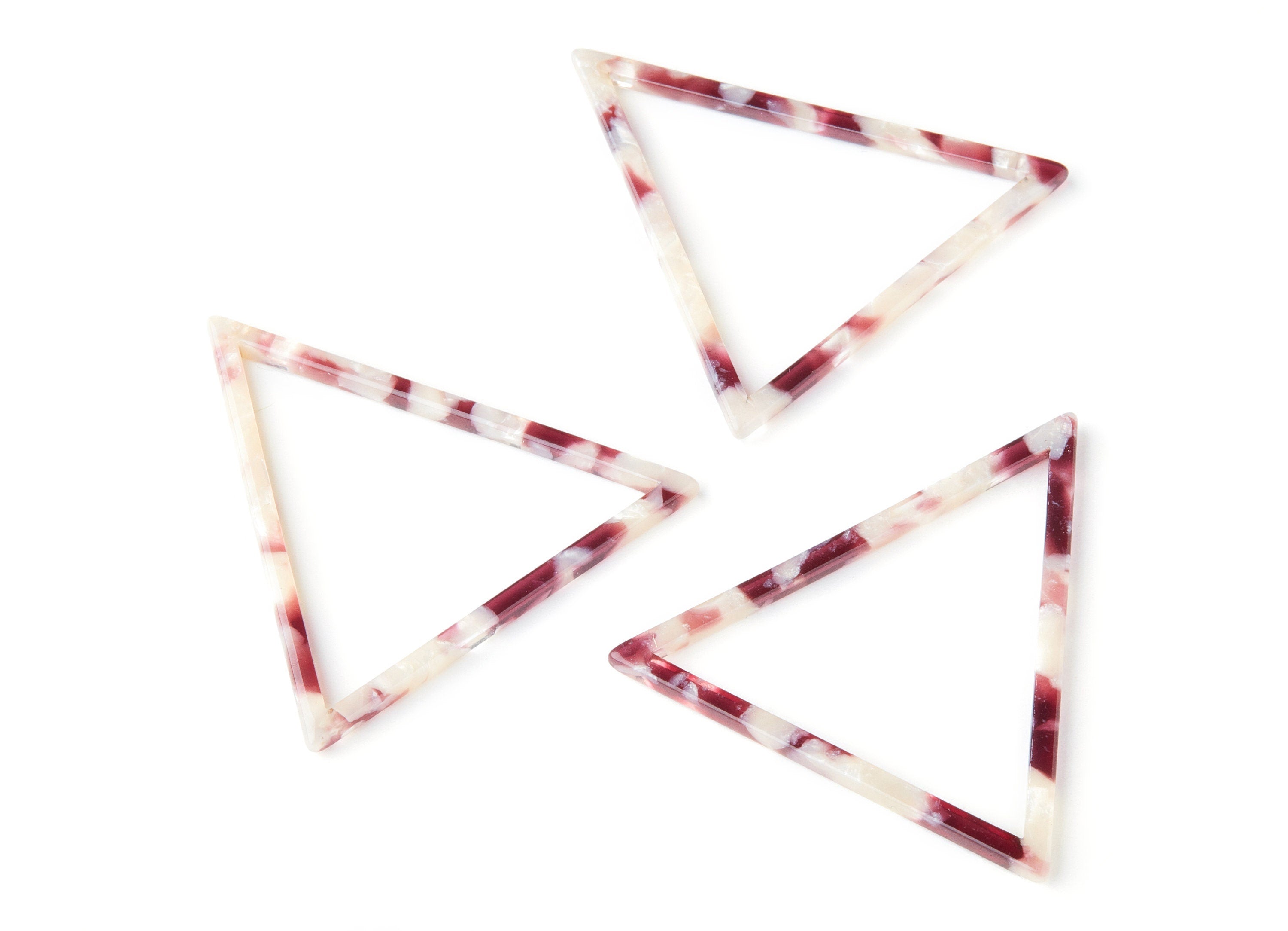 Acetate Triangle Earring Charms - Triangle Pendant - Earring Findings - Jewelry Supplies - Color Code: A42 - 57.7x51.4x2.7mm - AC1374C - DOMEDBAZAAR