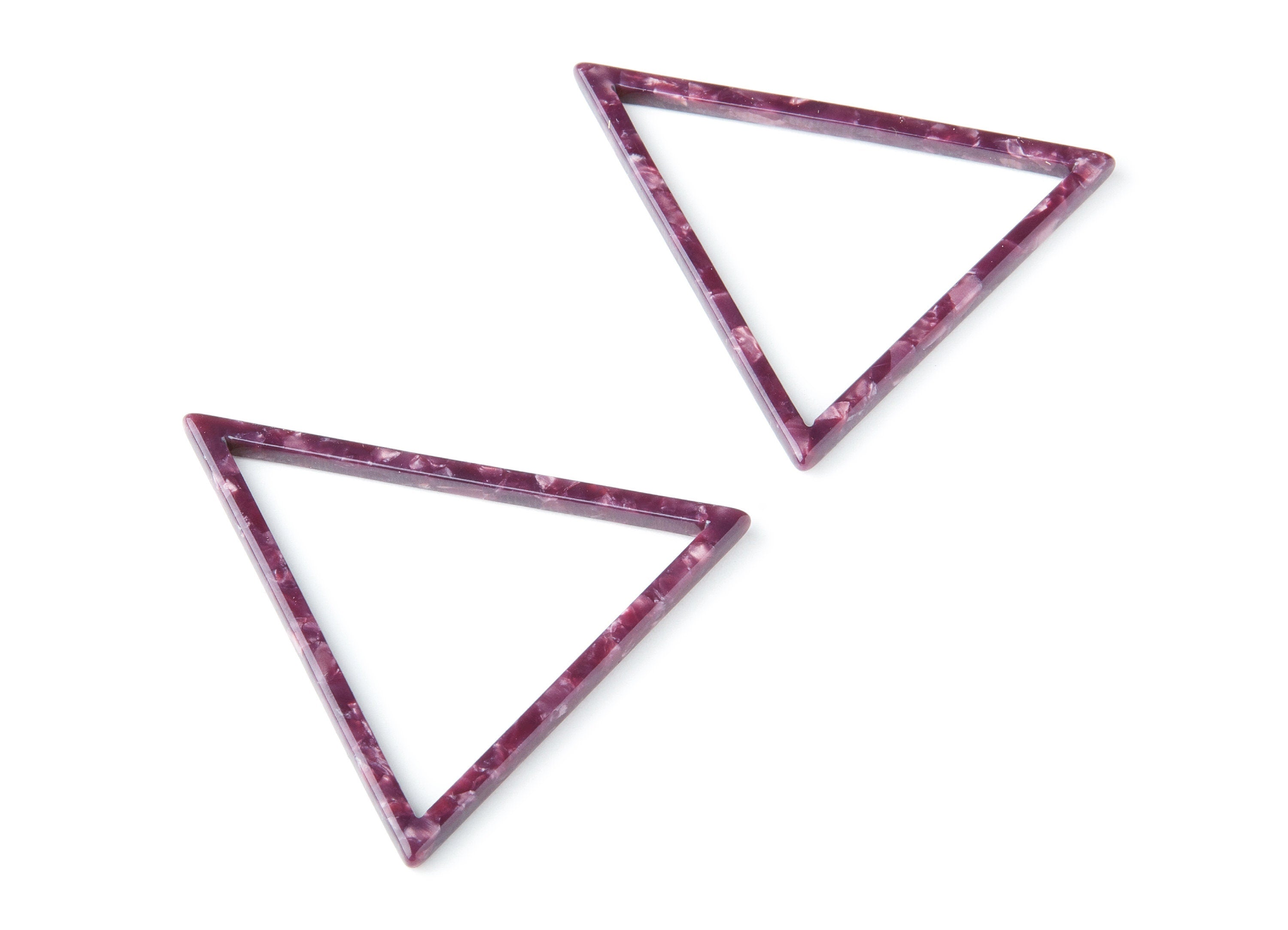 Acetate Triangle Earring Charms - Triangle Pendant - Earring Findings - Jewelry Supplies - Color Code: A41 - 57.7x51.4x2.7mm - AC1374D - DOMEDBAZAAR