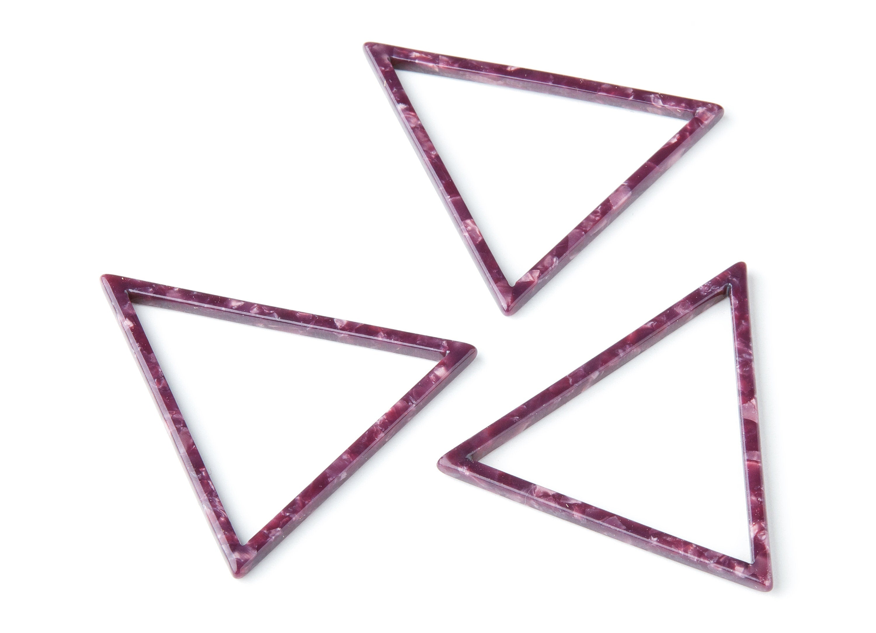 Acetate Triangle Earring Charms - Triangle Pendant - Earring Findings - Jewelry Supplies - Color Code: A41 - 57.7x51.4x2.7mm - AC1374D - DOMEDBAZAAR