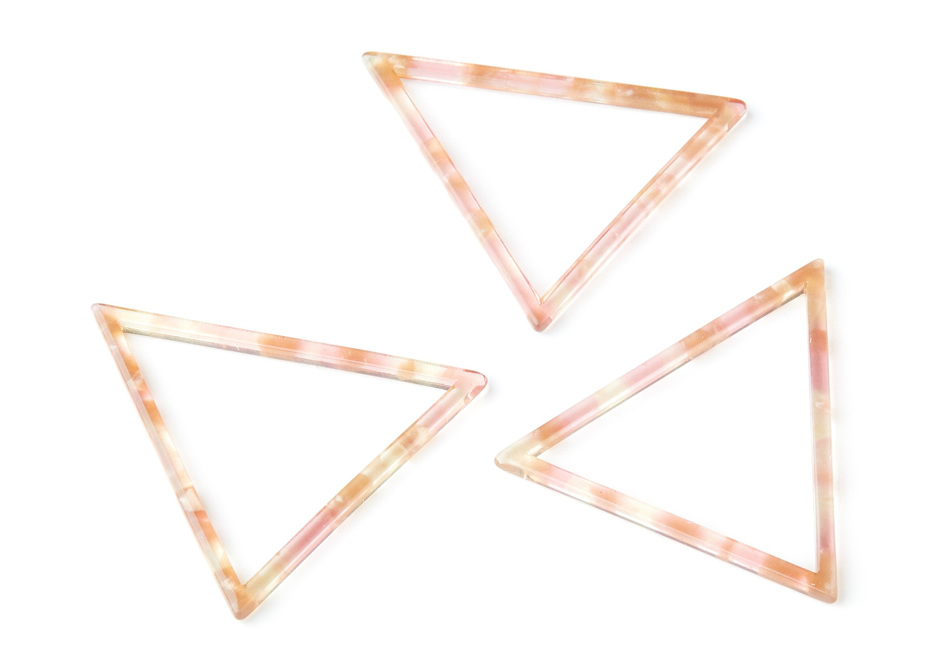 Acetate Triangle Earring Charms - Triangle Pendant - Earring Findings - Jewelry Supplies - Color Code: A45 - 57.7x51.4x2.7mm - AC1374H - DOMEDBAZAAR