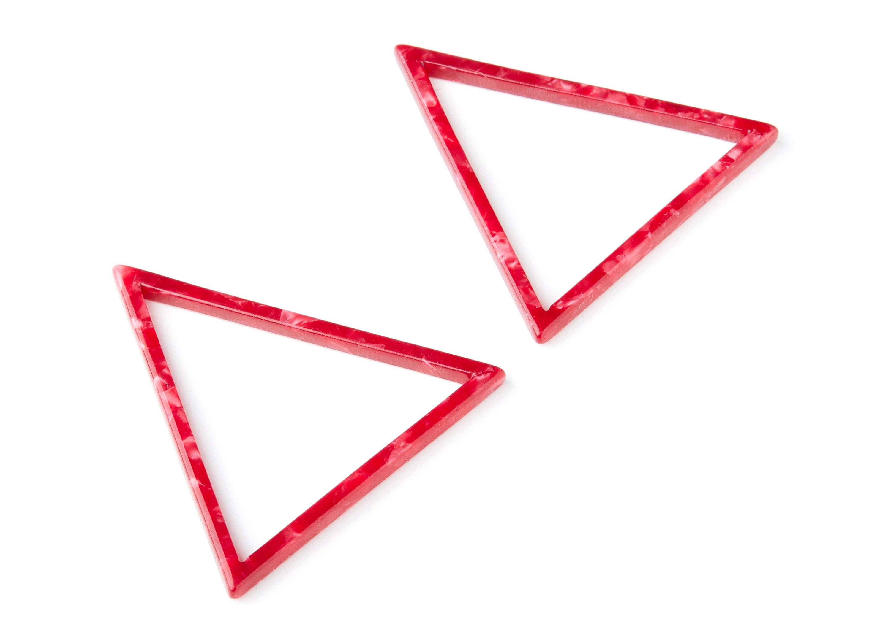 Acetate Triangle Earring Charms - Triangle Pendant - Earring Findings - Jewelry Supplies - Color Code: A47 - 57.7x51.4x2.7mm - AC1374J - DOMEDBAZAAR