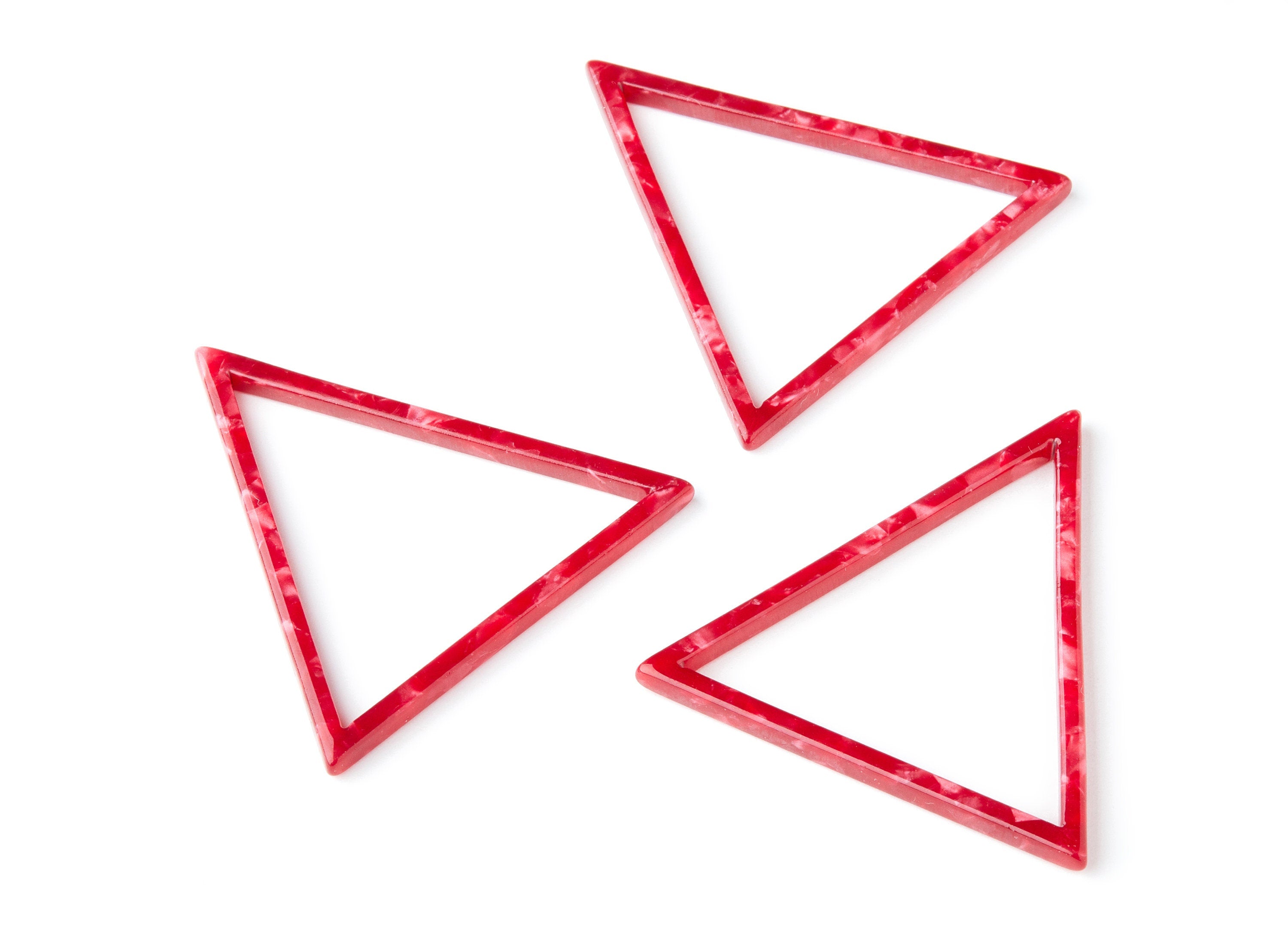 Acetate Triangle Earring Charms - Triangle Pendant - Earring Findings - Jewelry Supplies - Color Code: A47 - 57.7x51.4x2.7mm - AC1374J - DOMEDBAZAAR