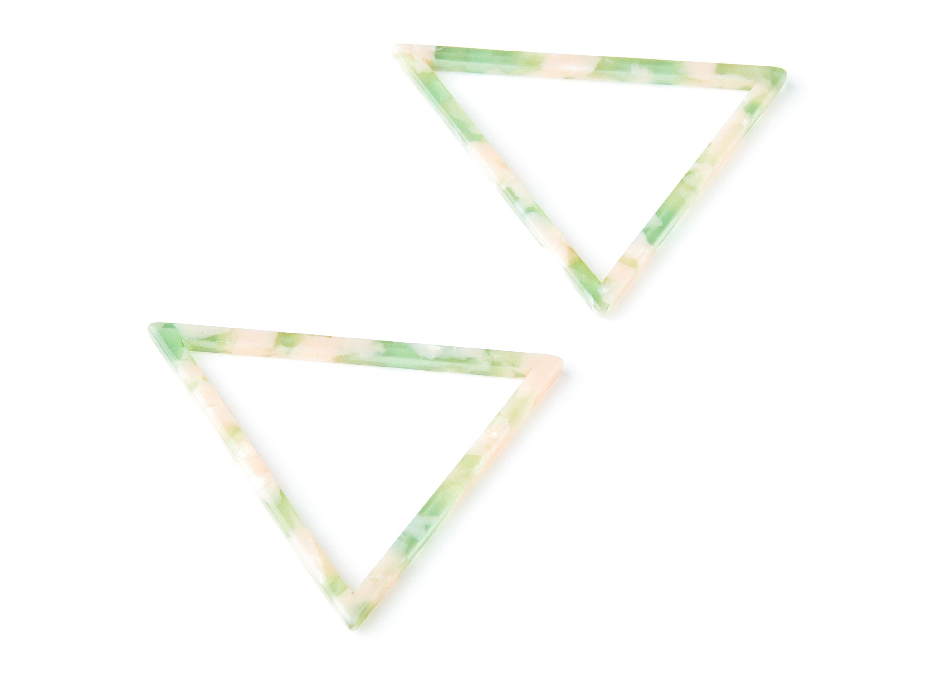 Acetate Triangle Earring Charms - Triangle Pendant - Earring Findings - Jewelry Supplies - Color Code: A38 - 57.7x51.4x2.7mm - AC1374K - DOMEDBAZAAR