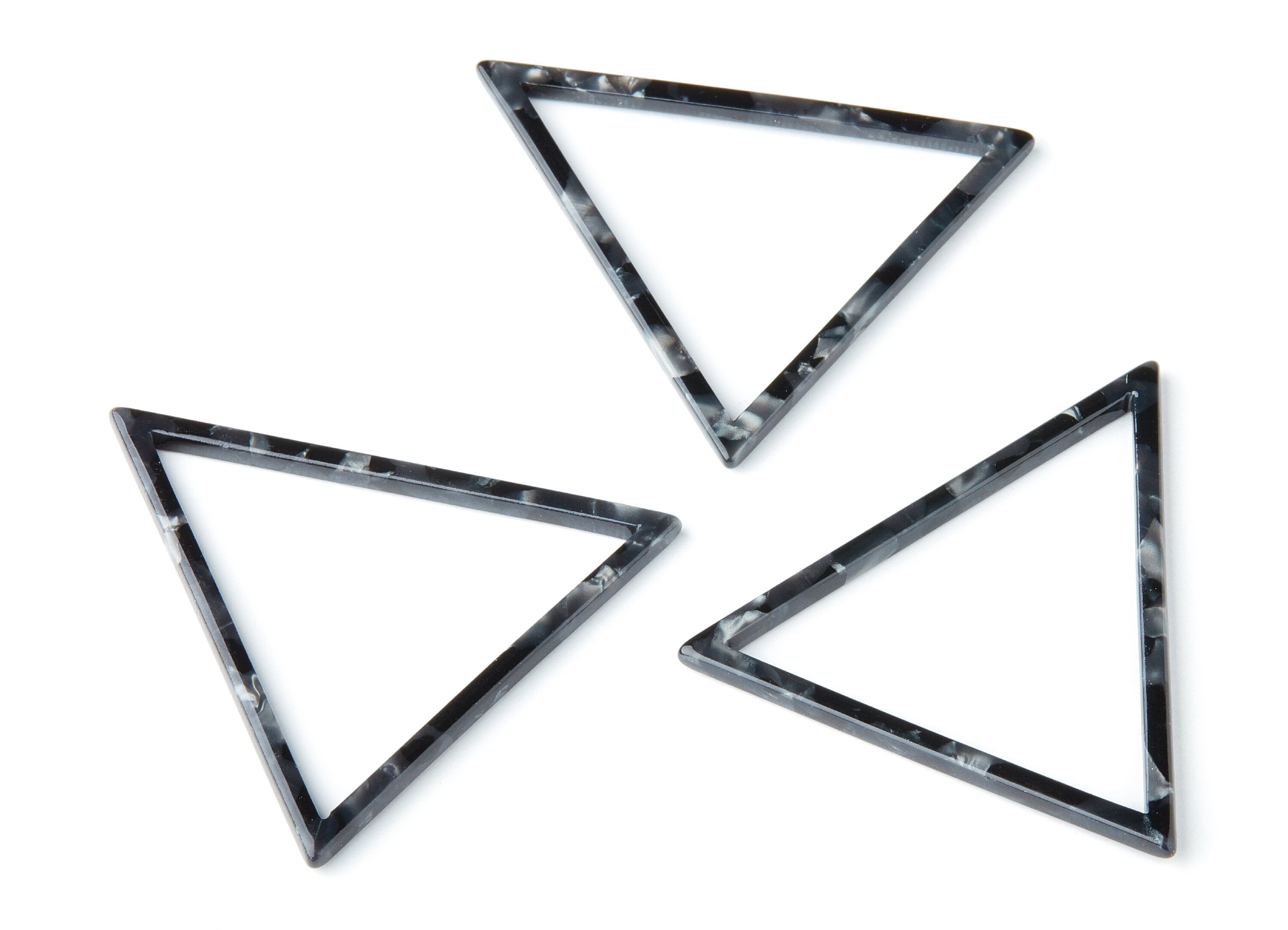 Acetate Triangle Earring Charms - Triangle Pendant - Earring Findings - Jewelry Supplies - Color Code: A48 - 57.7x51.4x2.7mm - AC1374N - DOMEDBAZAAR