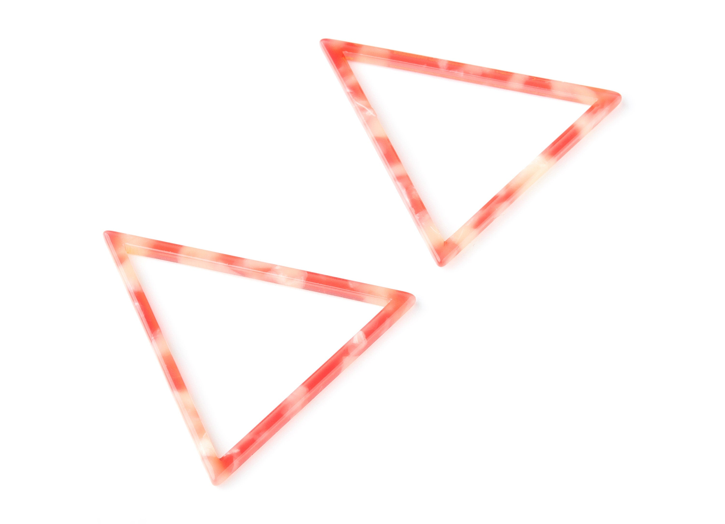 Acetate Triangle Earring Charms - Triangle Pendant - Earring Findings - Jewelry Supplies - Color Code: A34 - 57.7x51.4x2.7mm - AC1374R - DOMEDBAZAAR