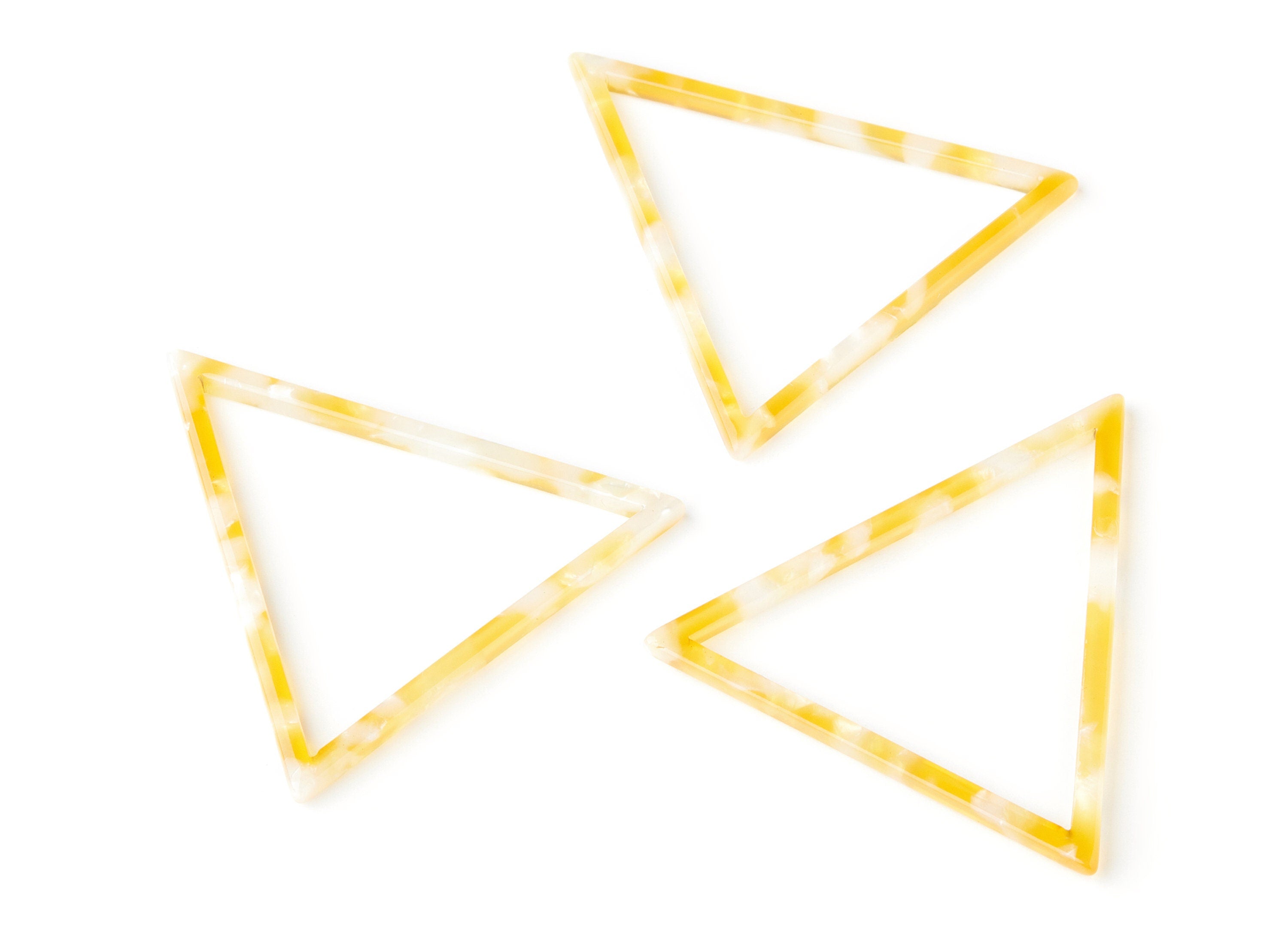 Acetate Triangle Earring Charms - Triangle Pendant - Earring Findings - Jewelry Supplies - Color Code: A43 - 57.7x51.4x2.7mm - AC1374S - DOMEDBAZAAR