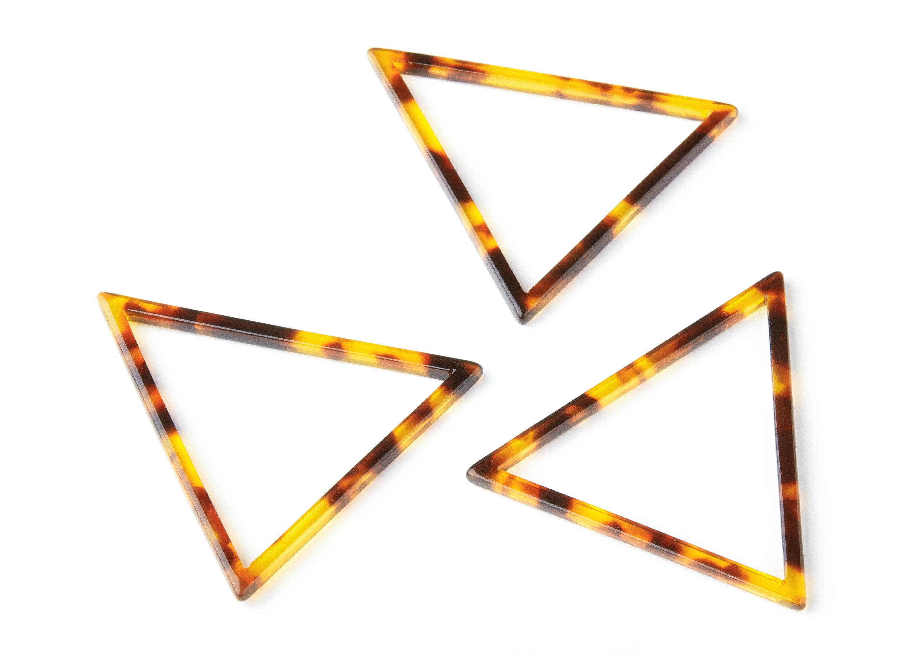 Acetate Triangle Earring Charms - Triangle Pendant - Earring Findings - Jewelry Supplies - Color Code: A05 - 57.7x51.4x2.7mm - AC1374U - DOMEDBAZAAR