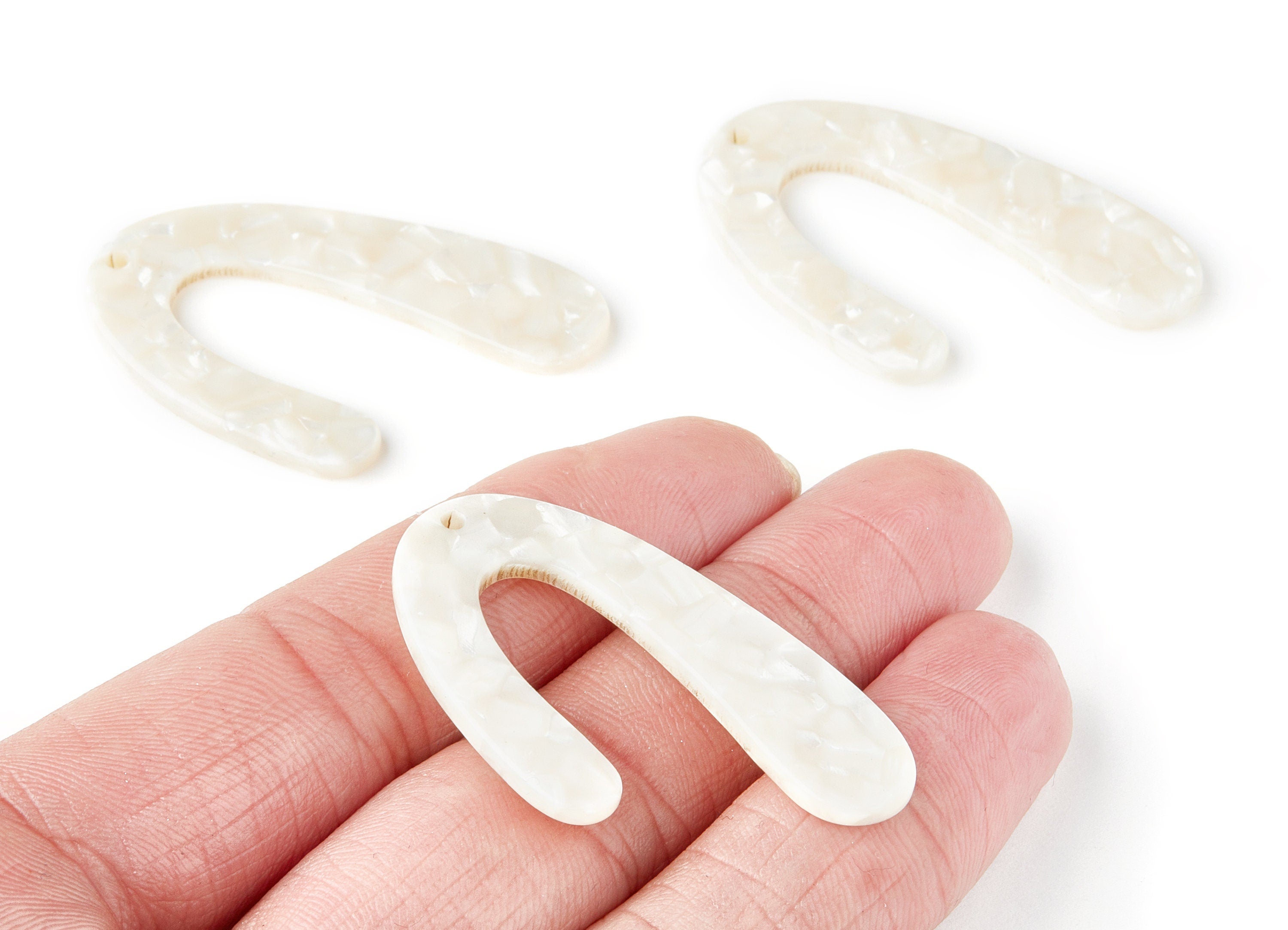 Acetate U Earring Charm - U Shaped Pendant - Earring Findings - Jewelry Supplies - Color Code: A33 - 44.5x27x2.68mm - AC1363C - DOMEDBAZAAR