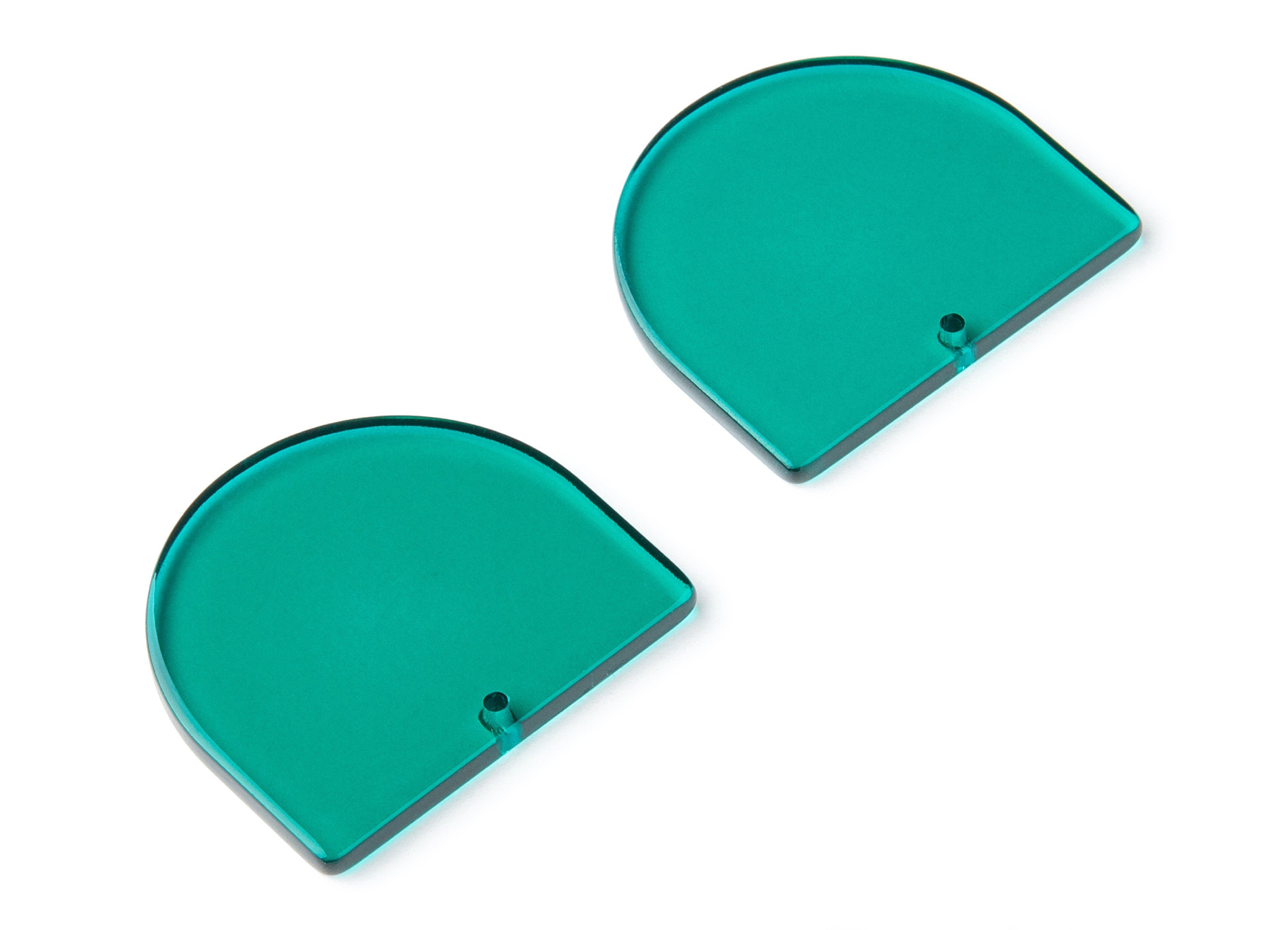 Acrylic D Earring Charms - D Shaped Pendant - Earring Findings - Jewelry Supplies - Color Code: A62 - 33.43x29.25x2.7mm - AC1094U1 - DOMEDBAZAAR