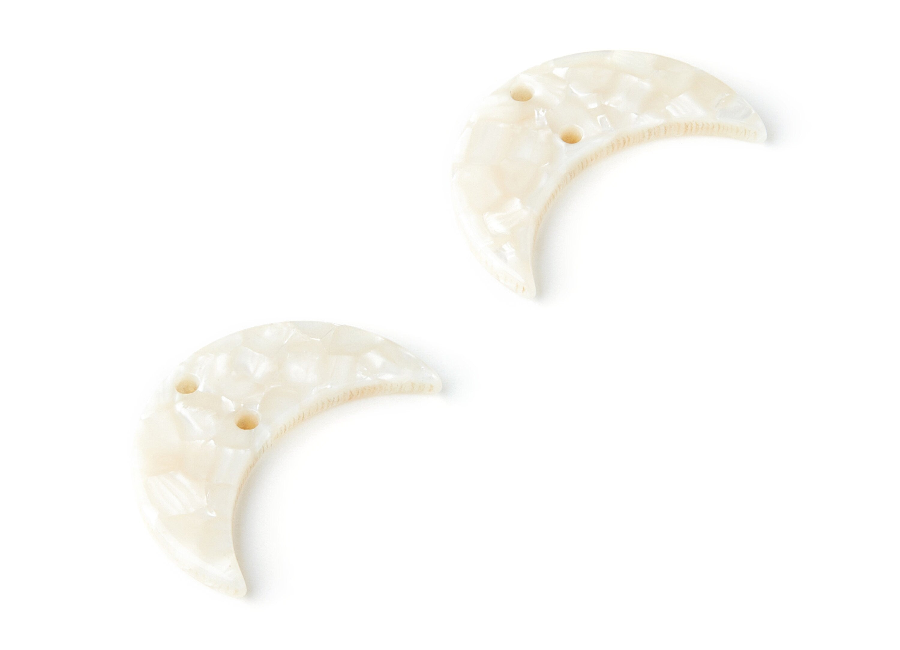 Acetate Moon Connector - Two Holes - Moon Earring and Pendant - Jewellery Supplies - Color Code: A33 - 29.8x19.24x2.77mm - AC1110GG - DOMEDBAZAAR