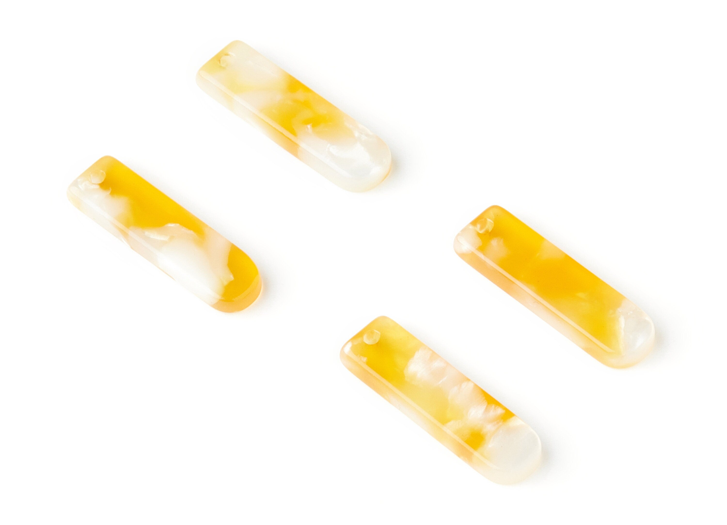 Acetate Bar Earring Charm - Acrylic Bar Shaped Pendant - Earring Findings - Jewelry Supplies - Color Code: A43 - 23.65x6.74x2.6mm - AC1354B - DOMEDBAZAAR