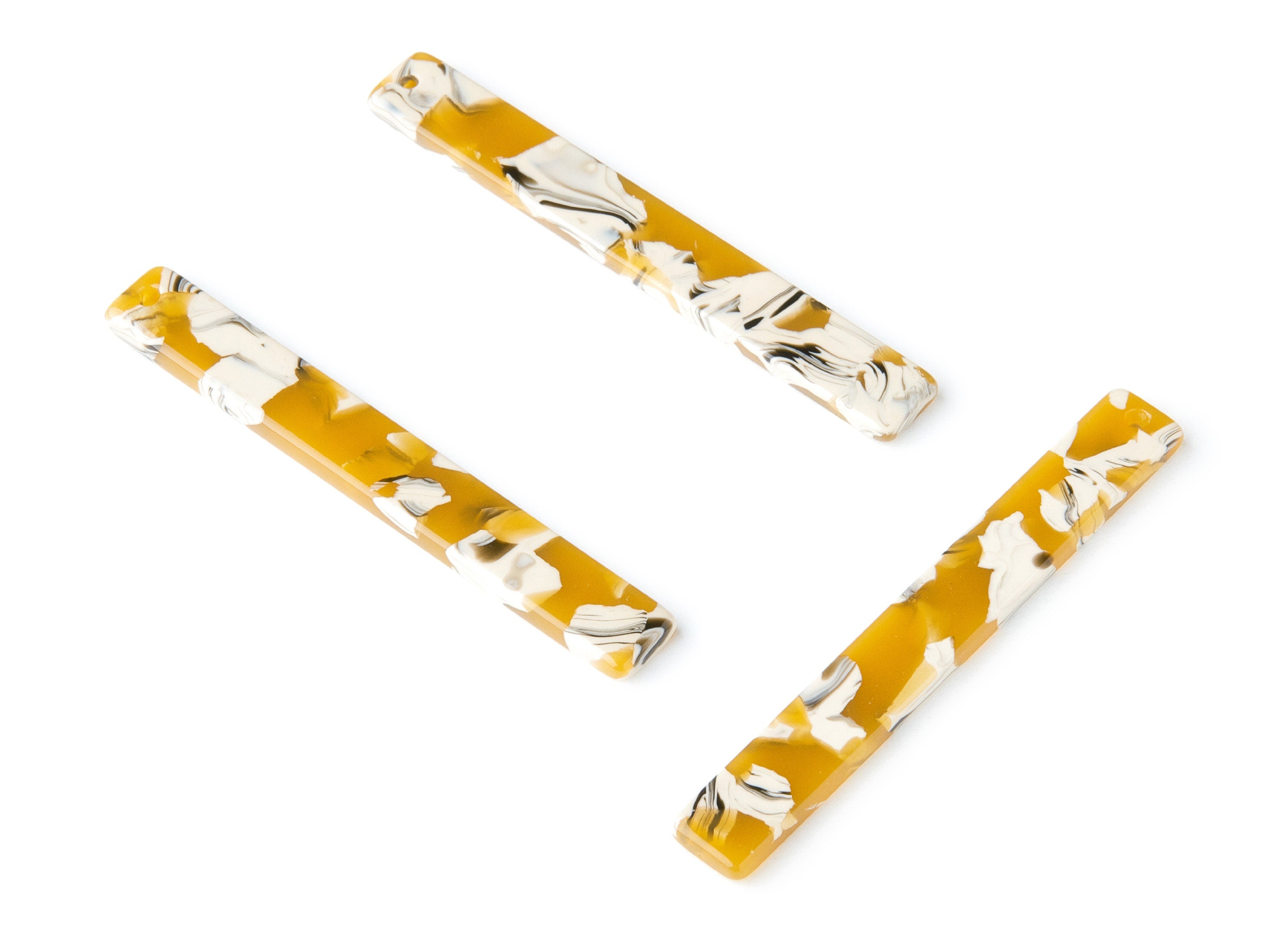 Acetate Stick Charms - Bar Earrings and Pendant - Earring Findings - Color Code: A14 - 59.5x7.85x2.6mm - AC1049W - DOMEDBAZAAR