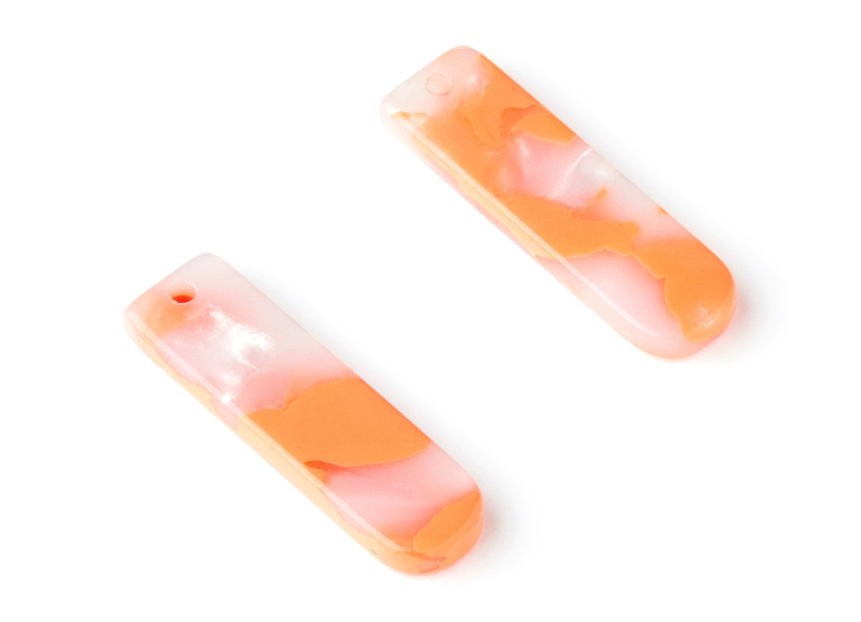 Acetate Bar Earring Charms - Bar Shaped Pendant - Earring Findings - Jewelry Supplies - Color Code:A39 - 23.65x6.74x2.6mm - AC1354P - DOMEDBAZAAR