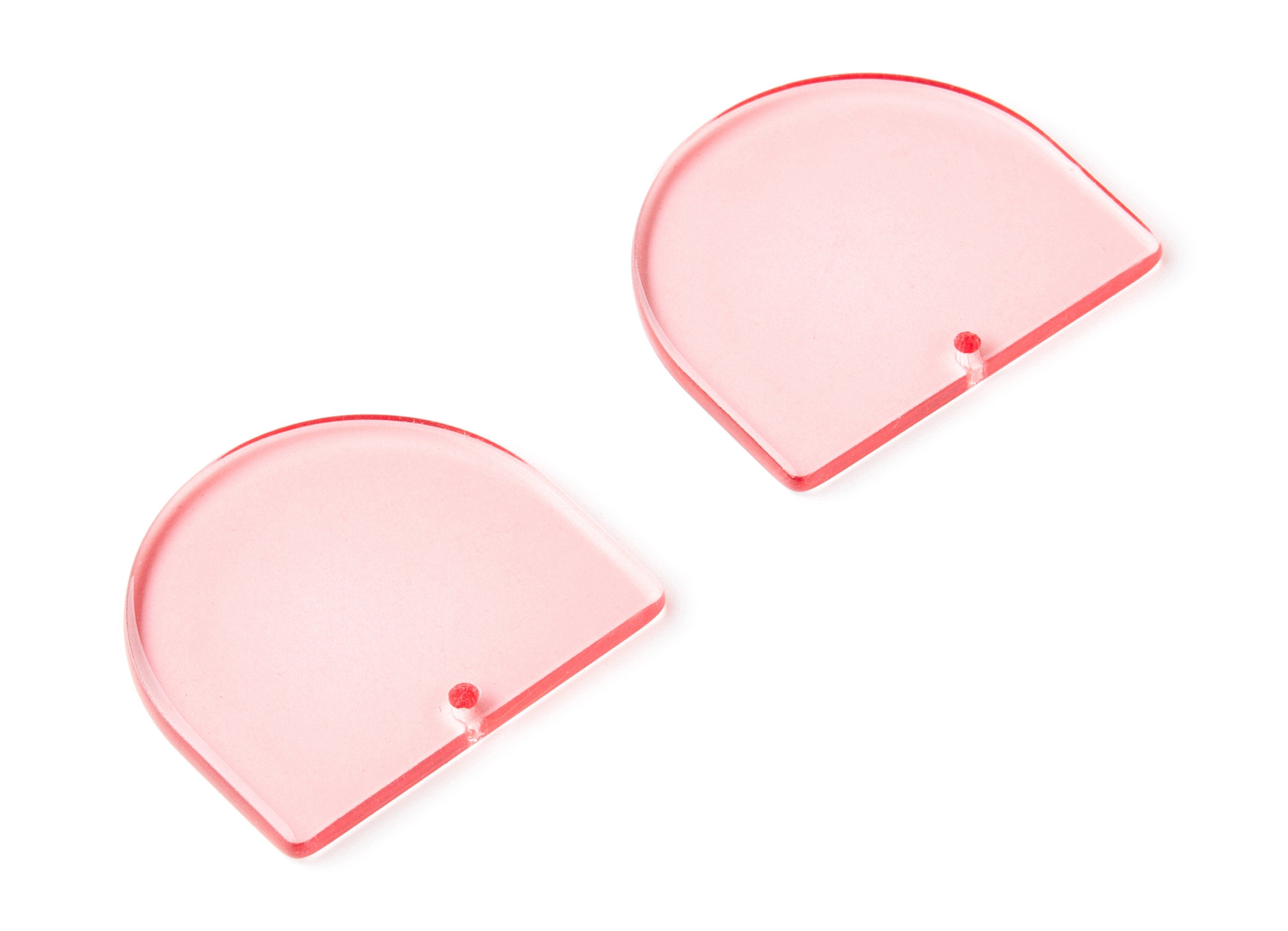 Acrylic D Earring Charms - D Shaped Pendant - Earring Findings - Jewelry Supplies - Color Code: A69 - 33.43x29.25x2.7mm - AC1094S1 - DOMEDBAZAAR