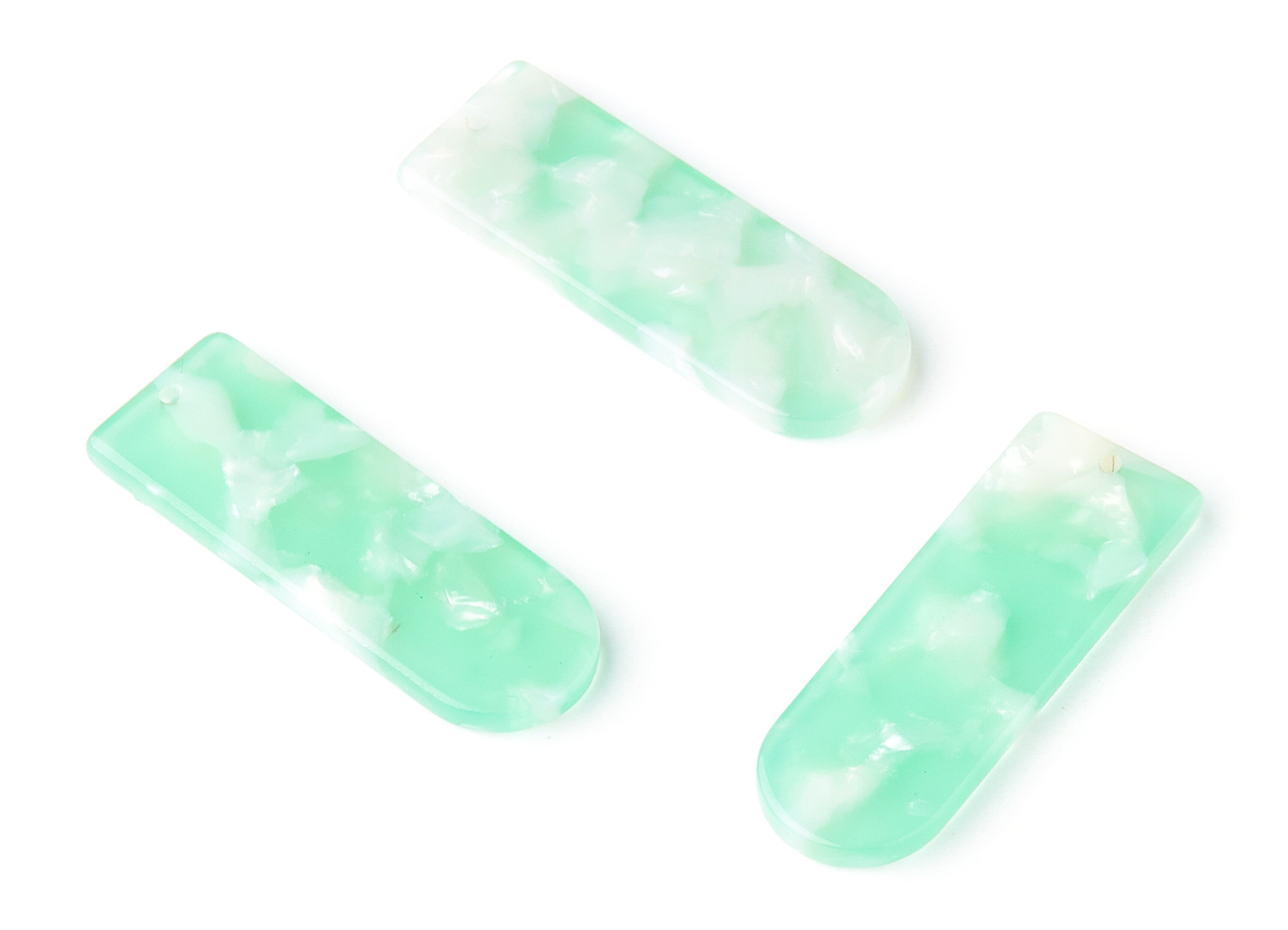 Acetate D Earring Charms - D Shaped Pendant - Earring Findings - Jewelry Supplies - Color Code: A35 - 36.7x12.8x2.9mm - AC1365D - DOMEDBAZAAR