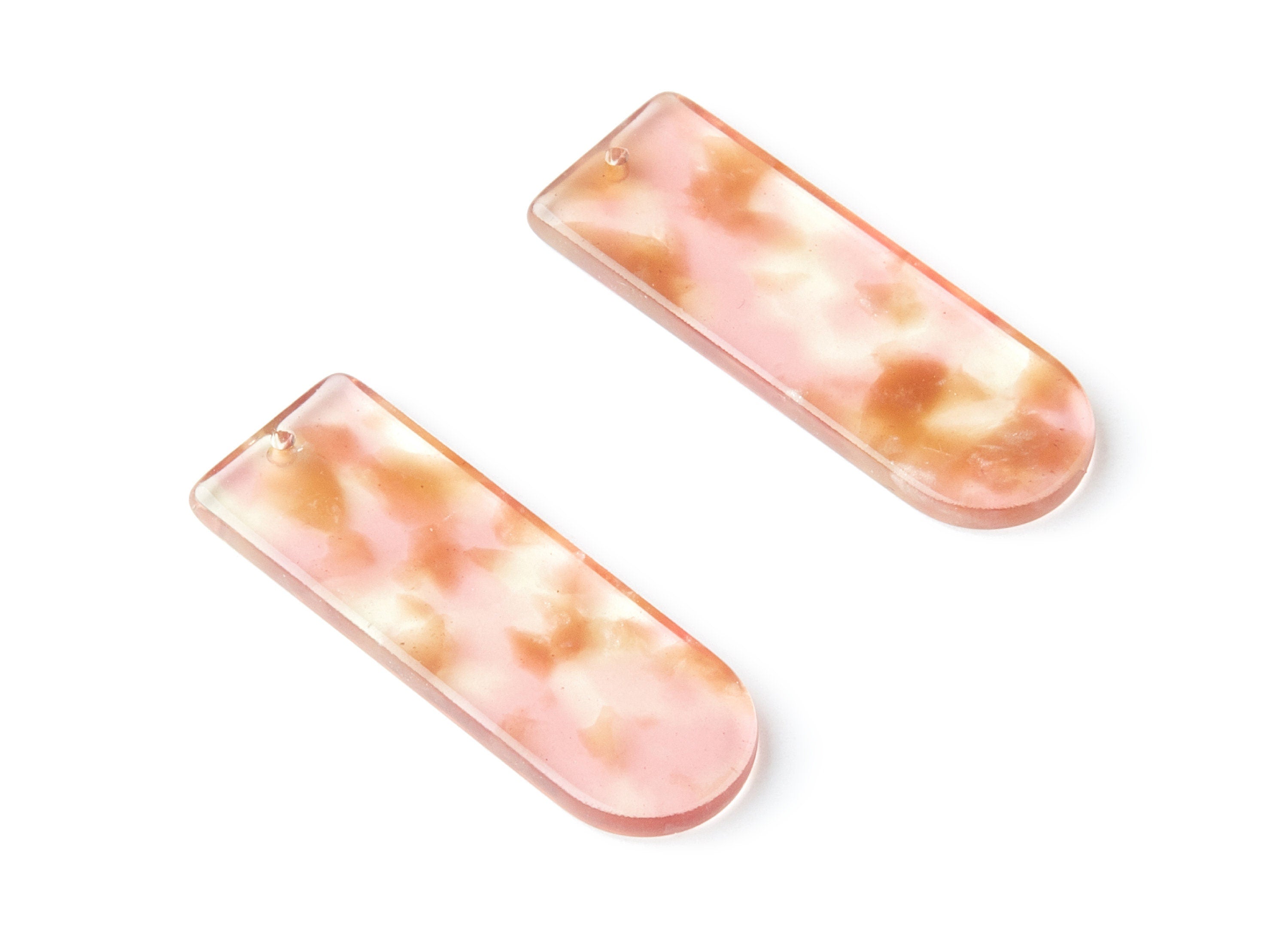 Acetate D Earring Charms - D Shaped Pendant - Earring Findings - Jewelry Supplies - Color Code: A45 - 36.7x12.8x2.9mm - AC1365V - DOMEDBAZAAR