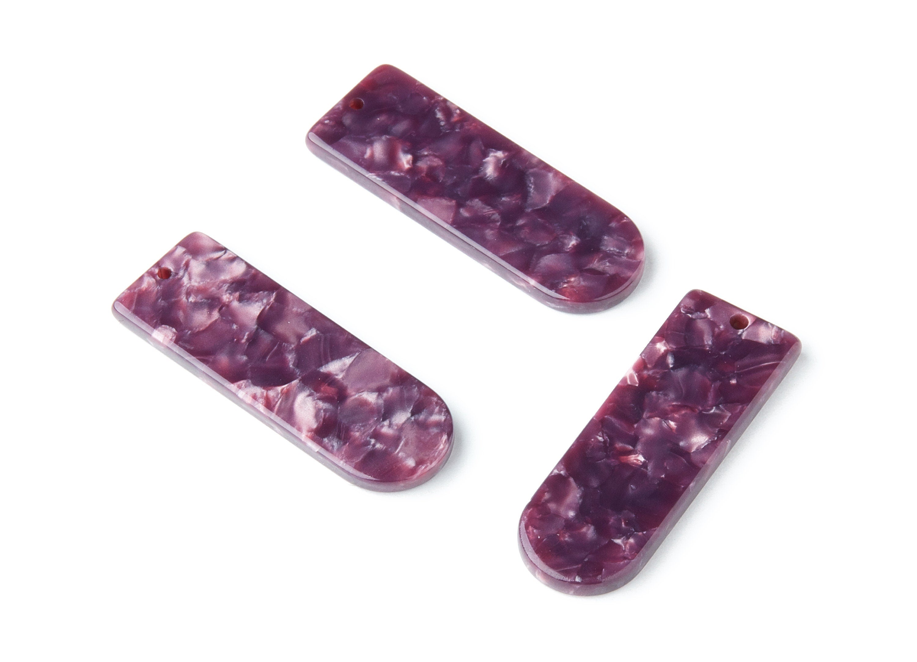 Acetate D Earring Charms - D Shaped Pendant - Earring Findings - Jewelry Supplies - Color Code: A41 - 36.7x12.8x2.9mm - AC1365O - DOMEDBAZAAR