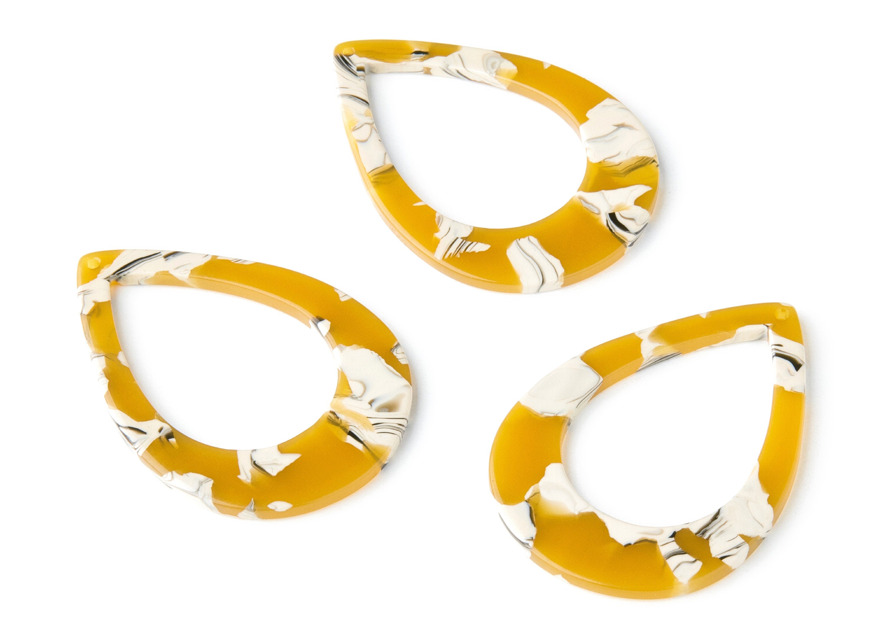 Acetate Drop Charms - Drop Earrings and Pendant - Earring Findings - Jewelry Supplies - Color Code:A14 - 46.64x33.17x2.37mm - AC1022T - DOMEDBAZAAR