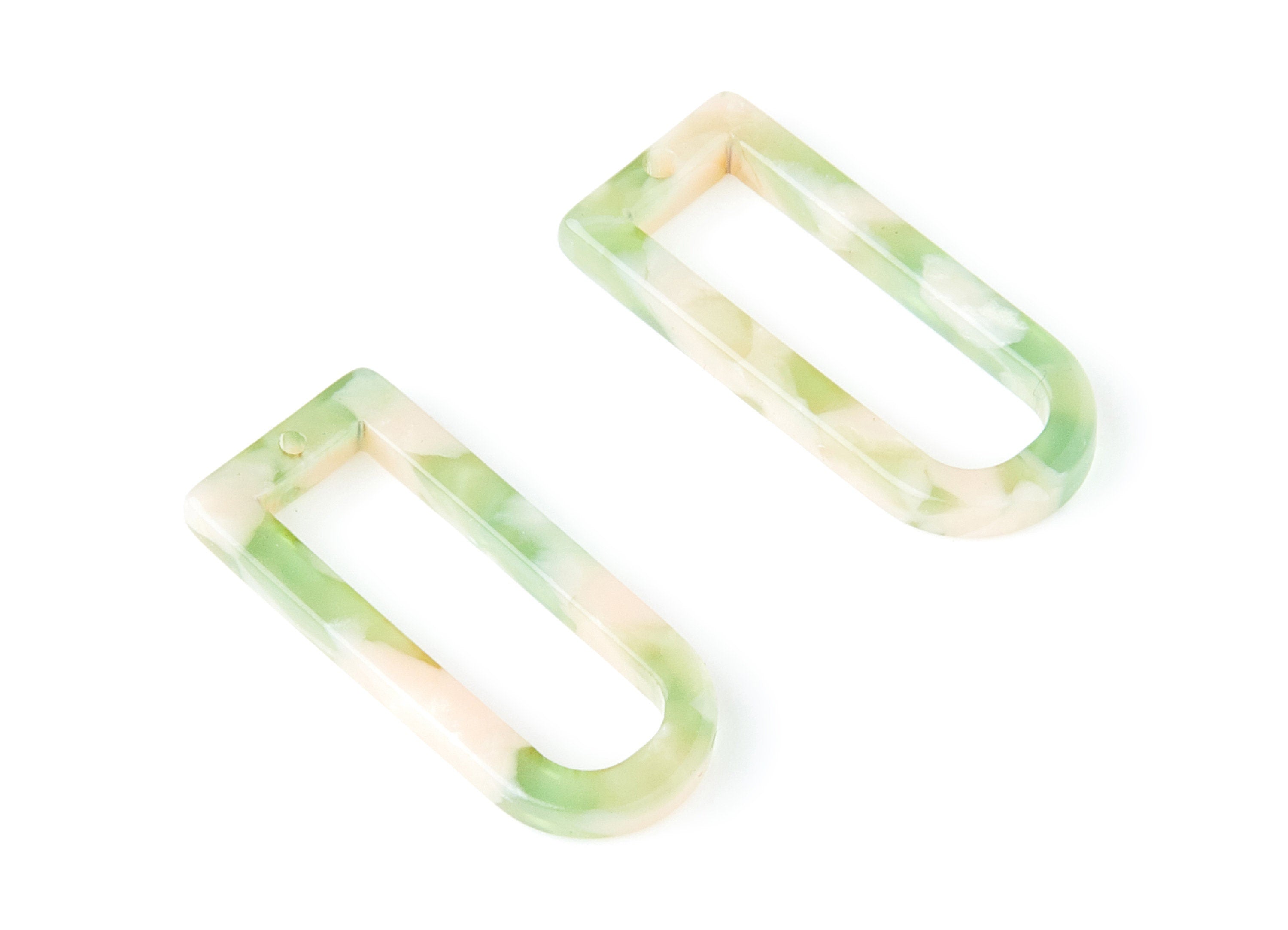 Acetate D Earring Charms - D Shaped Pendant - Earring Finding - Jewelry Supplies - Color Code: A38 - 29.68x12.7x2.7mm - AC1364K - DOMEDBAZAAR