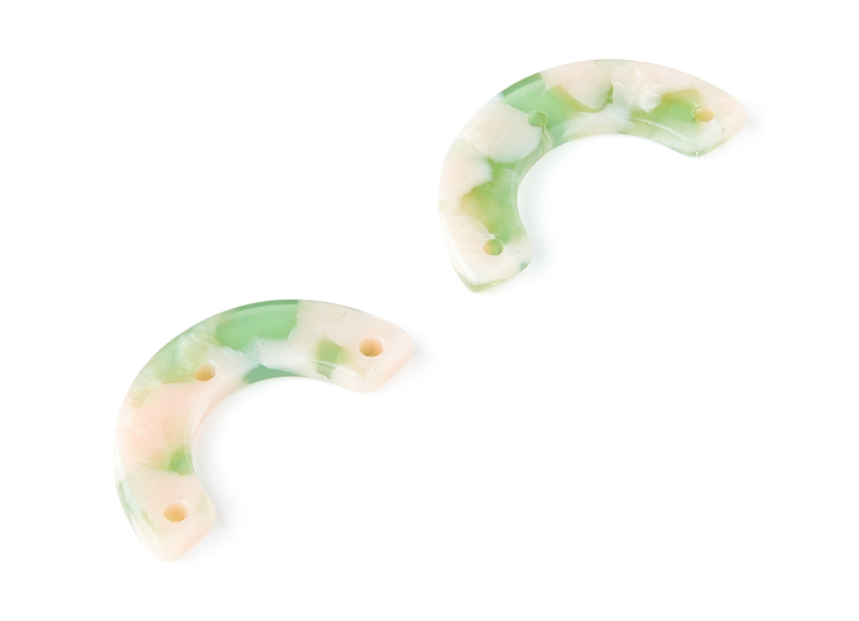 Acetate U Earring Charms - U Pendant With 3 Holes - Earring Findings - Jewelry Supplies - Color Code: A38 - 29.36x14.47x2.72mm - AC1355B - DOMEDBAZAAR