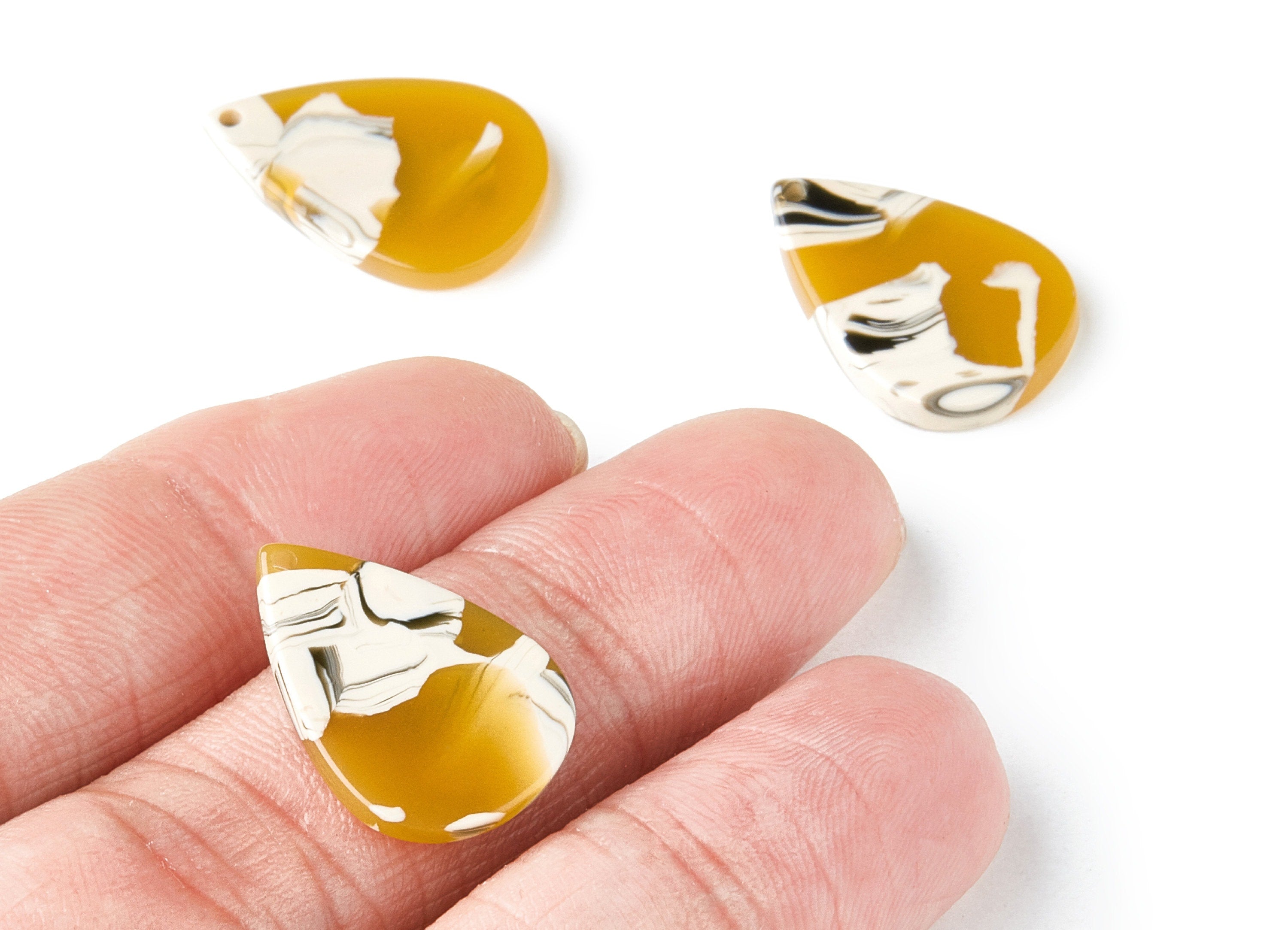 Acetate Drop Charms - Drop Earrings and Pendant - Earring Findings - Jewelry Supplies - Color Code:A14 - 21x15x2.5mm - AC1024L - DOMEDBAZAAR