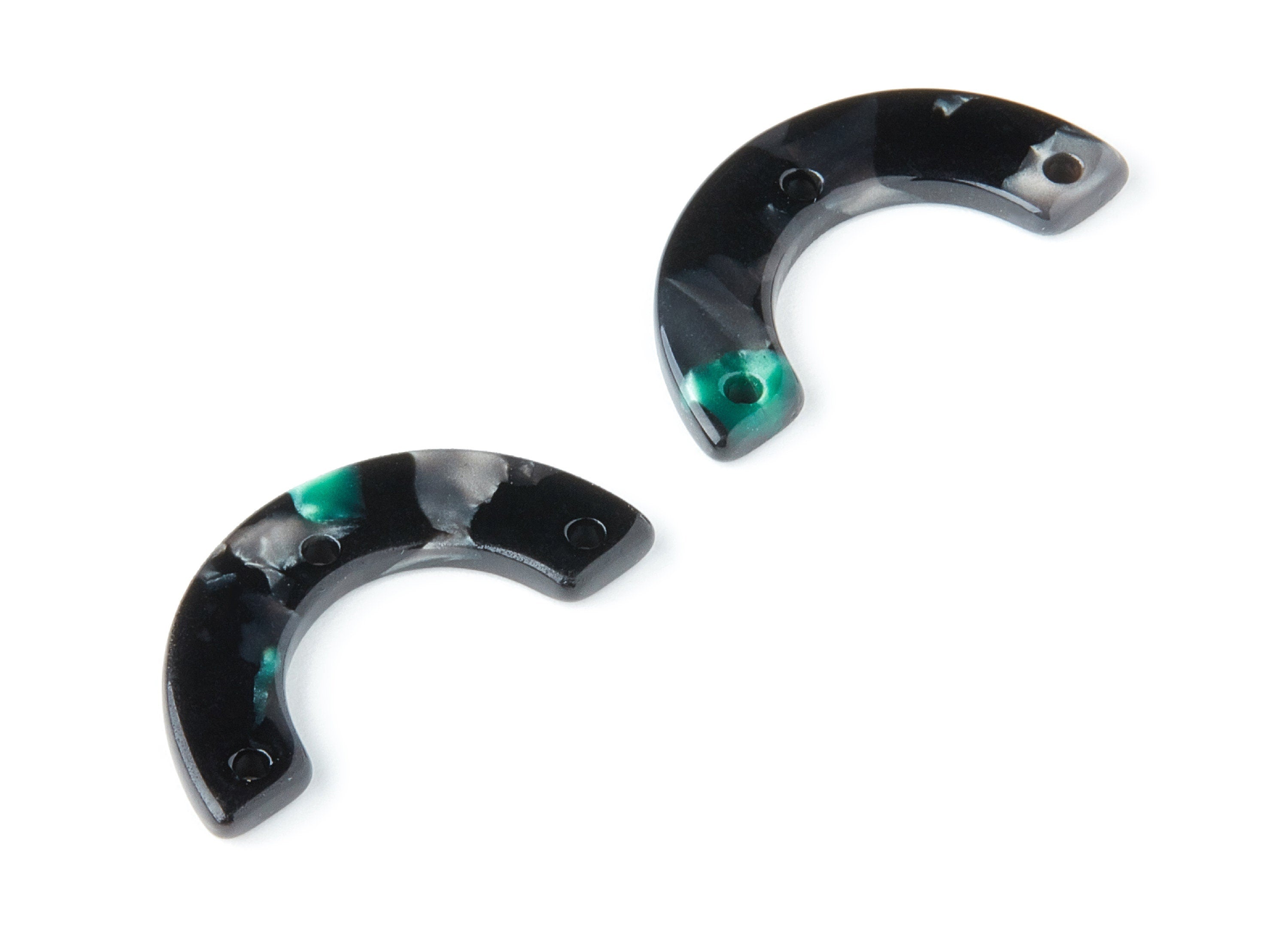 Acetate U Earring Charms - U Pendant With 3 Holes - Earring Findings - Jewelry Supplies - Color Code: A49 - 29.36x14.47x2.72mm - AC1355G - DOMEDBAZAAR