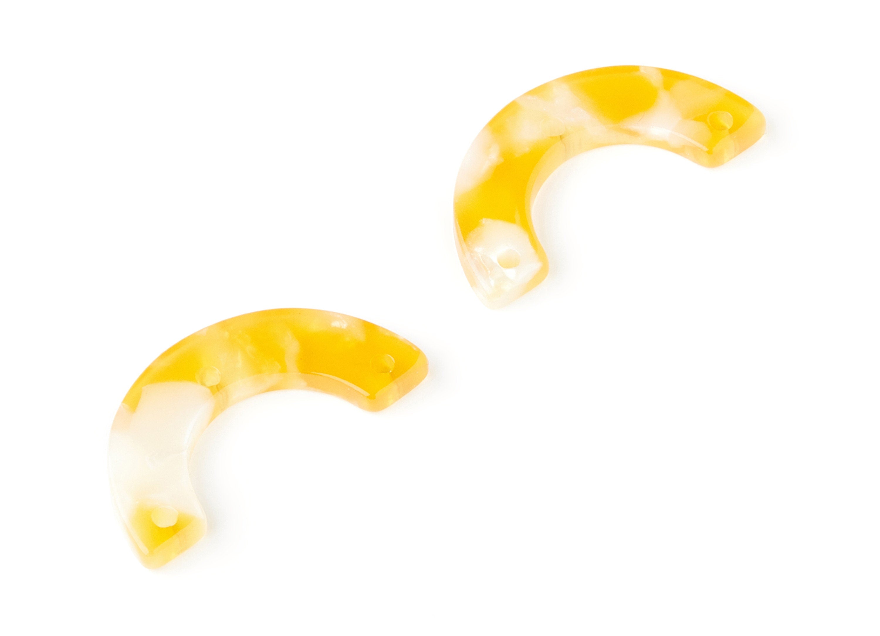 Acetate U Earring Charms - U Pendant With 3 Holes - Earring Findings - Jewelry Supplies - Color Code: A43 - 29.36x14.47x2.72mm - AC1355J - DOMEDBAZAAR