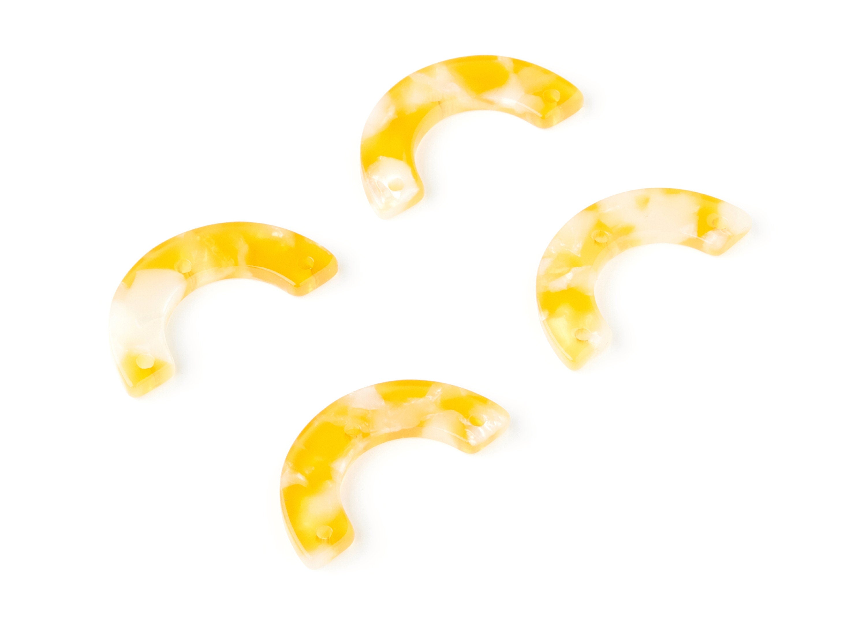 Acetate U Earring Charms - U Pendant With 3 Holes - Earring Findings - Jewelry Supplies - Color Code: A43 - 29.36x14.47x2.72mm - AC1355J - DOMEDBAZAAR