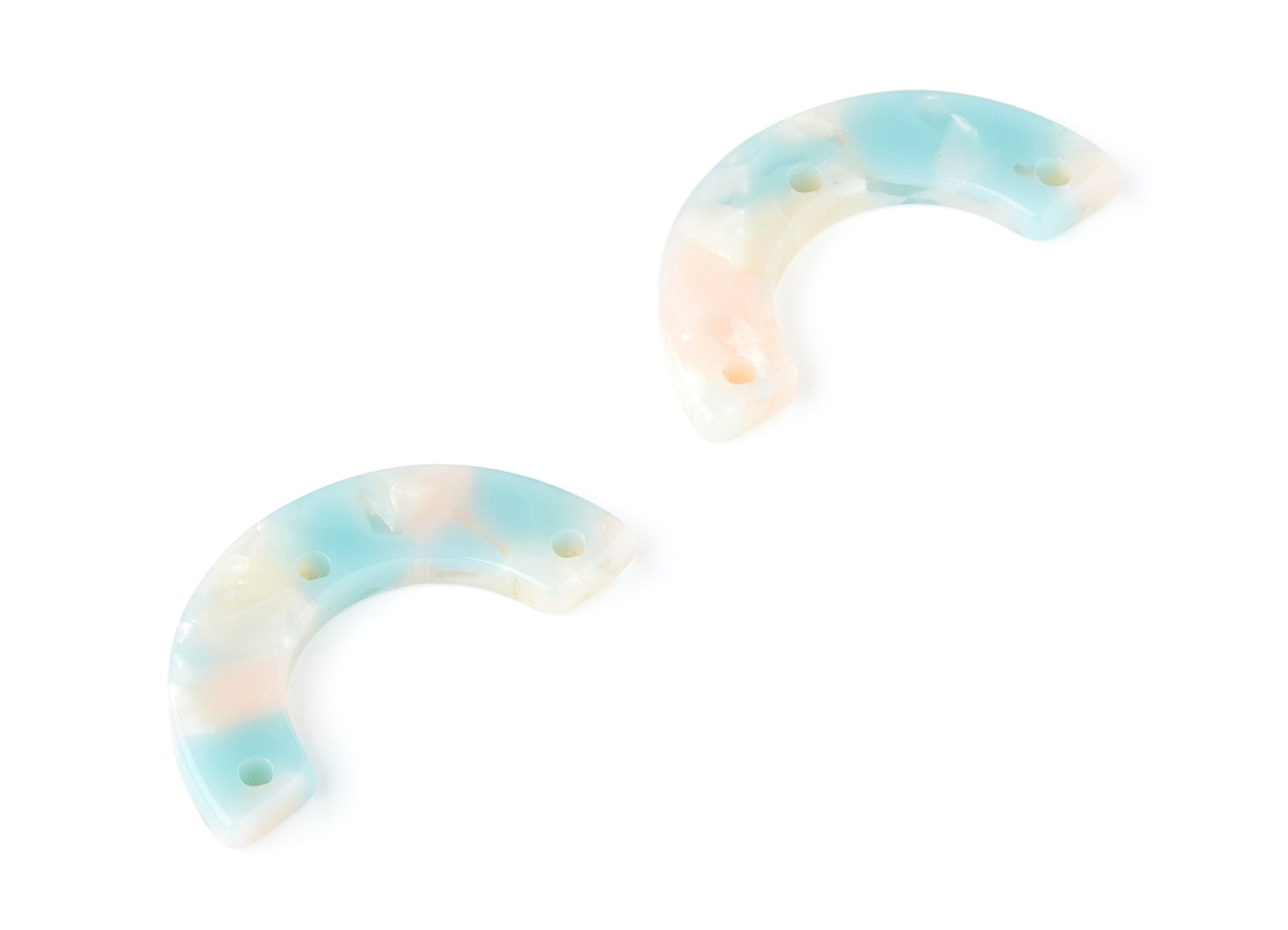 Acetate U Earring Charms - U Pendant With 3 Holes - Earring Findings - Jewelry Supplies - Color Code: A36 - 29.36x14.47x2.72mm - AC1355M - DOMEDBAZAAR