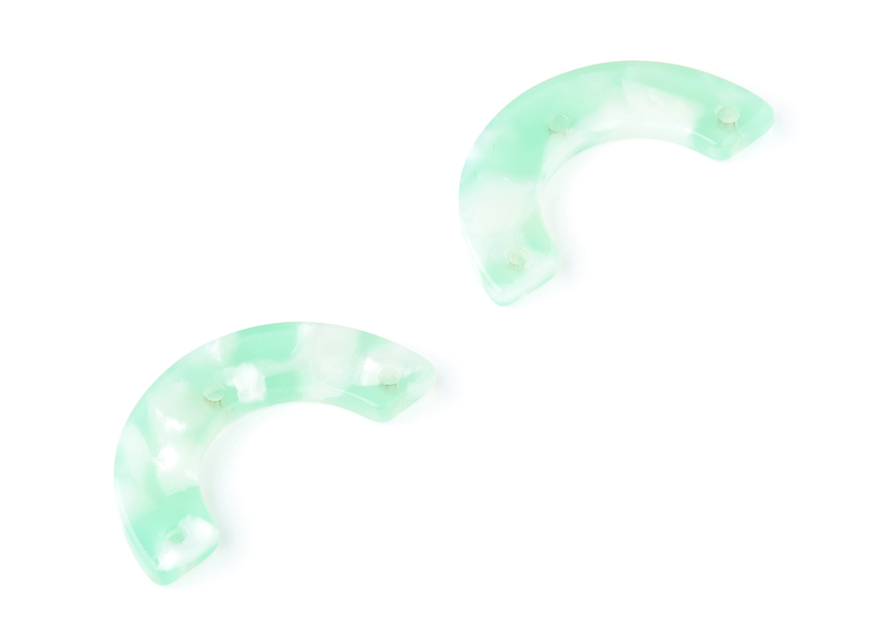 Acetate U Earring Charms - U Pendant With 3 Holes - Earring Findings - Jewelry Supplies - Color Code: A35 - 29.36x14.47x2.72mm - AC1355O - DOMEDBAZAAR