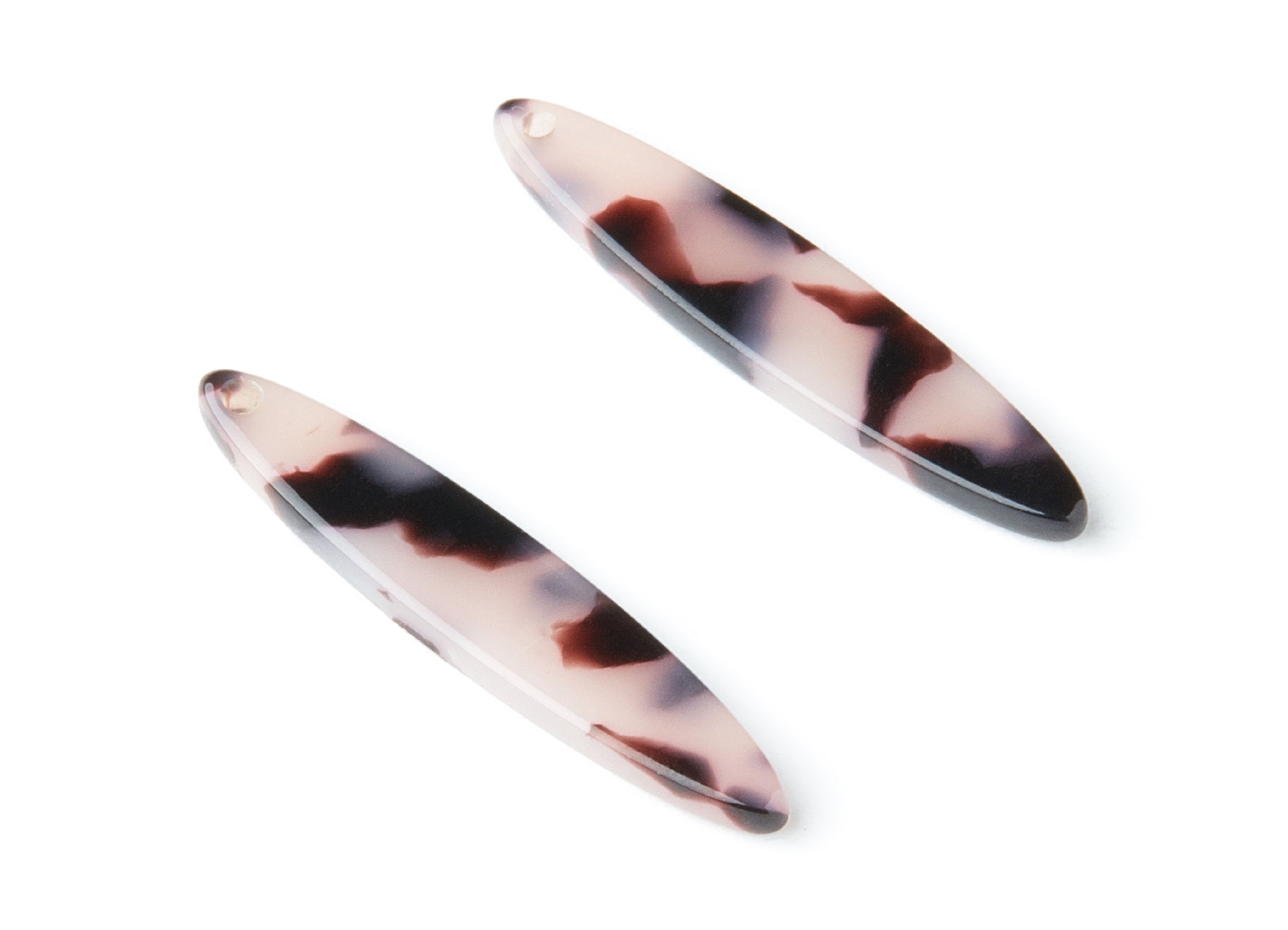 Acetate Acrylic Earring Charm - Blonde Tortoise Shell Earrings - Bar Shaped Pendant - 1 Hole - Color Code:A06 - 35.43x6.95x2.59mm - AC1399D - DOMEDBAZAAR