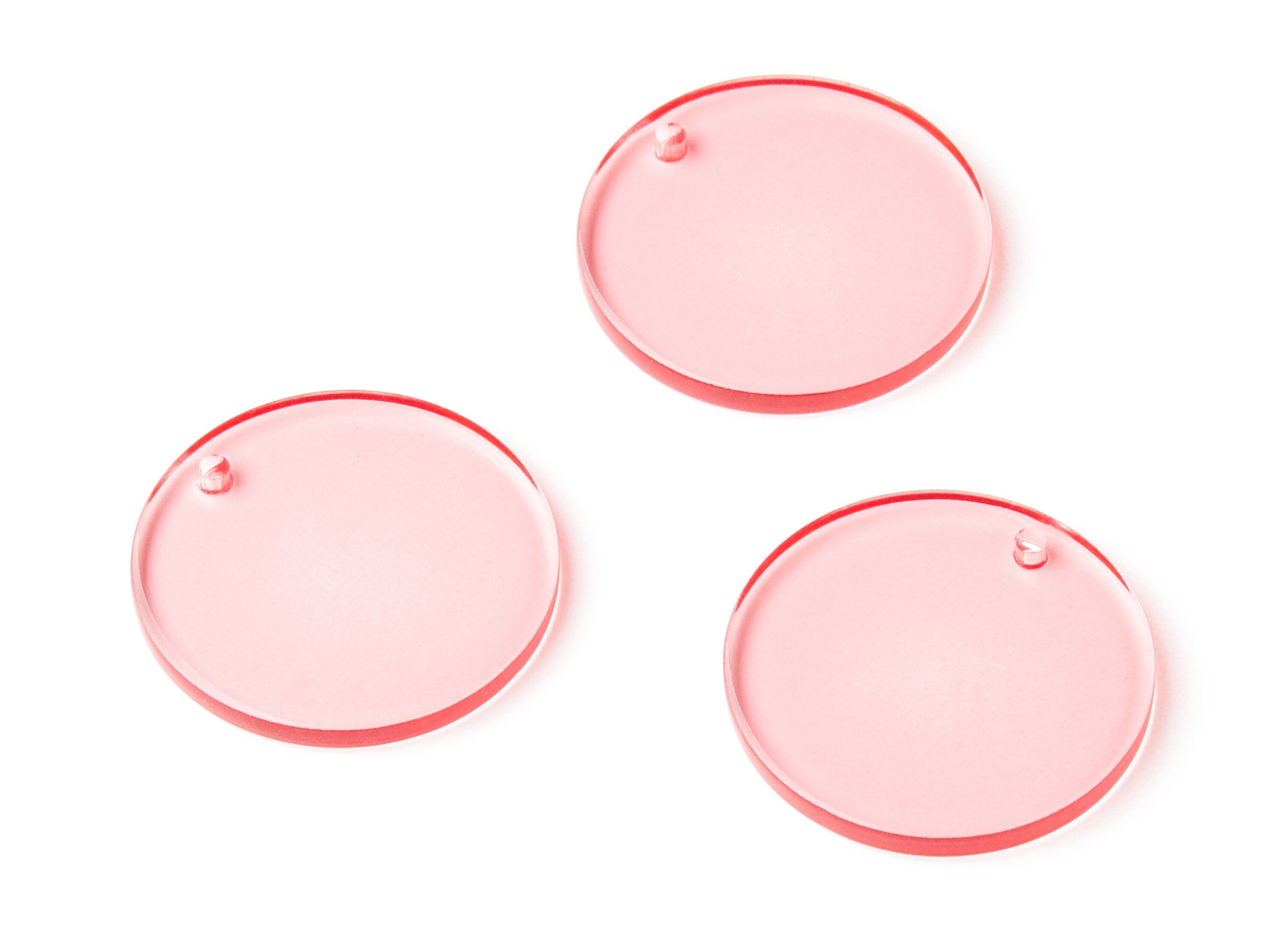 Acrylic Earring Charm - Round Acrylic Earrings - Round Pendant - 1 Hole - Color Code:A69 - 29.78x29.78x2.7mm - AC1330C - DOMEDBAZAAR