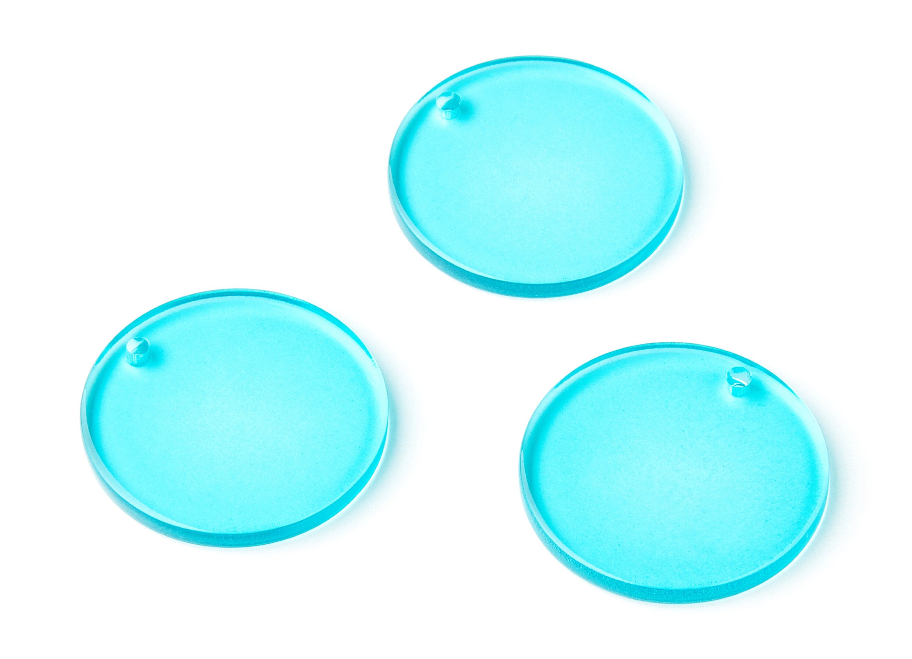 Acrylic Earring Charm - Round Acrylic Earrings - Round Pendant - 1 Hole - Color Code:A68 - 29.78x29.78x2.7mm - AC1330D - DOMEDBAZAAR