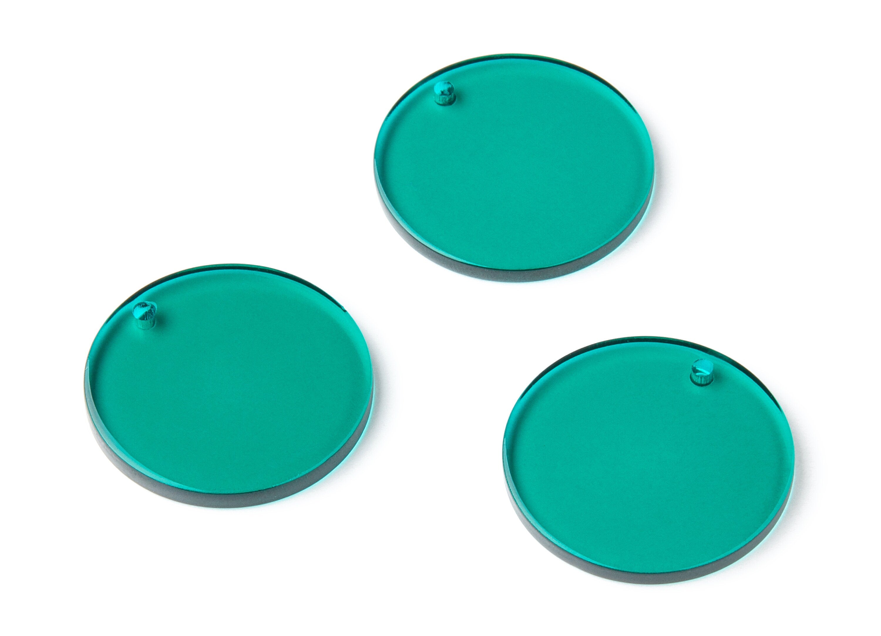 Acrylic Earring Charm - Round Acrylic Earrings - Round Pendant - 1 Hole - Color Code:A62 - 29.78x29.78x2.7mm - AC1330E - DOMEDBAZAAR