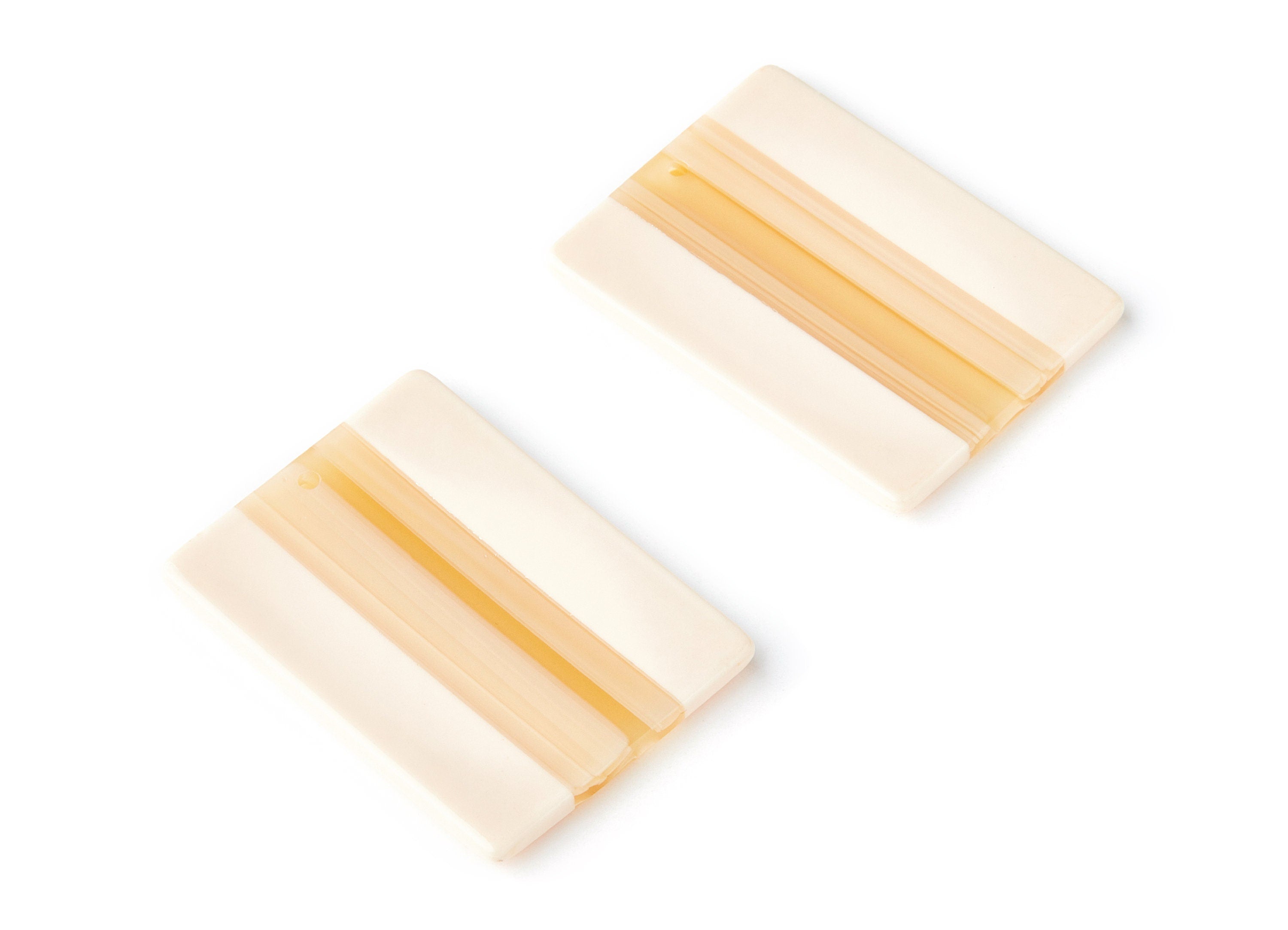 Acetate Rectangle Earring Charms - Rectangle Pendant - Earring Findings - Jewelry Supplies - Color Code:A280 - 40.15x29.53x2.71mm - AC1383A - DOMEDBAZAAR