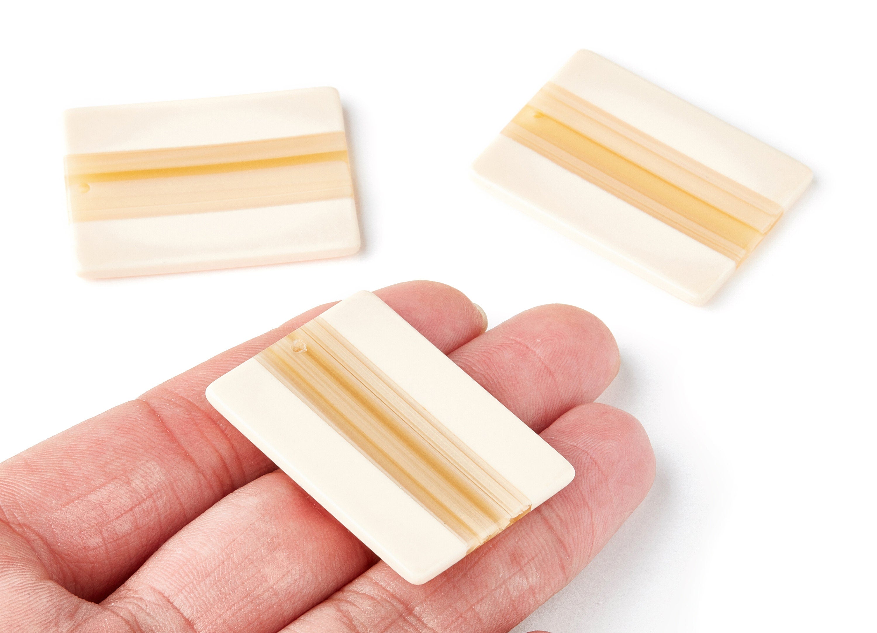 Acetate Rectangle Earring Charms - Rectangle Pendant - Earring Findings - Jewelry Supplies - Color Code:A280 - 40.15x29.53x2.71mm - AC1383A - DOMEDBAZAAR