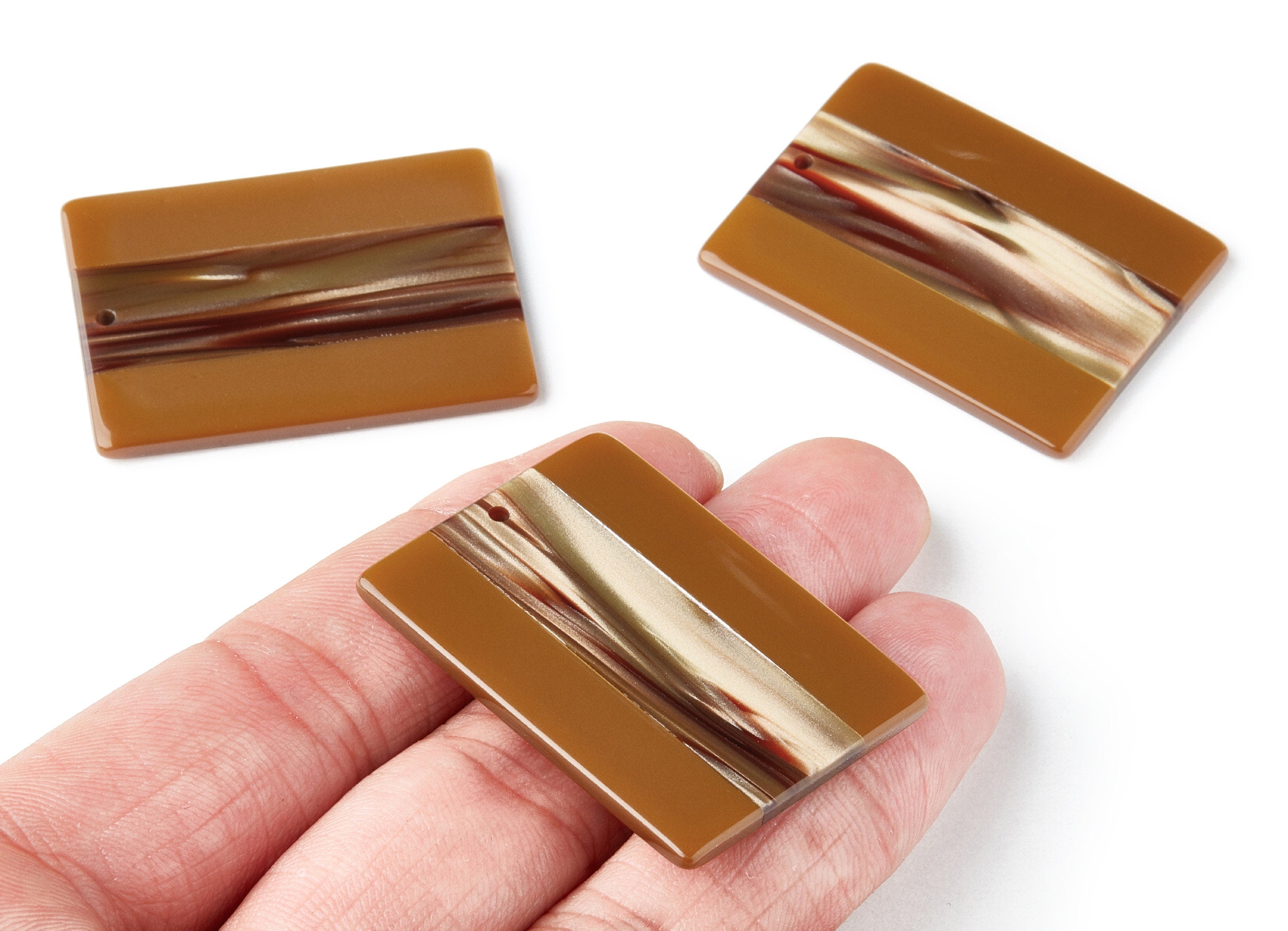 Acetate Rectangle Earring Charms - Rectangle Pendant - Earring Findings - Jewelry Supplies - Color Code:A281 - 40.15x29.53x2.71mm - AC1383B - DOMEDBAZAAR