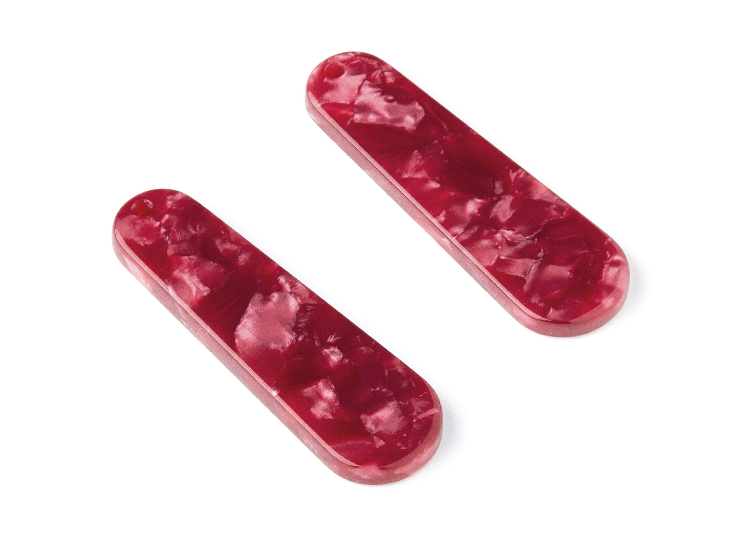 Acetate Rod Earring Charms - Rod Shaped Pendant - Earring Findings - Jewelry Supplies - Color Code: A47 - 44.73x13.74x2.78mm - AC1380N - DOMEDBAZAAR