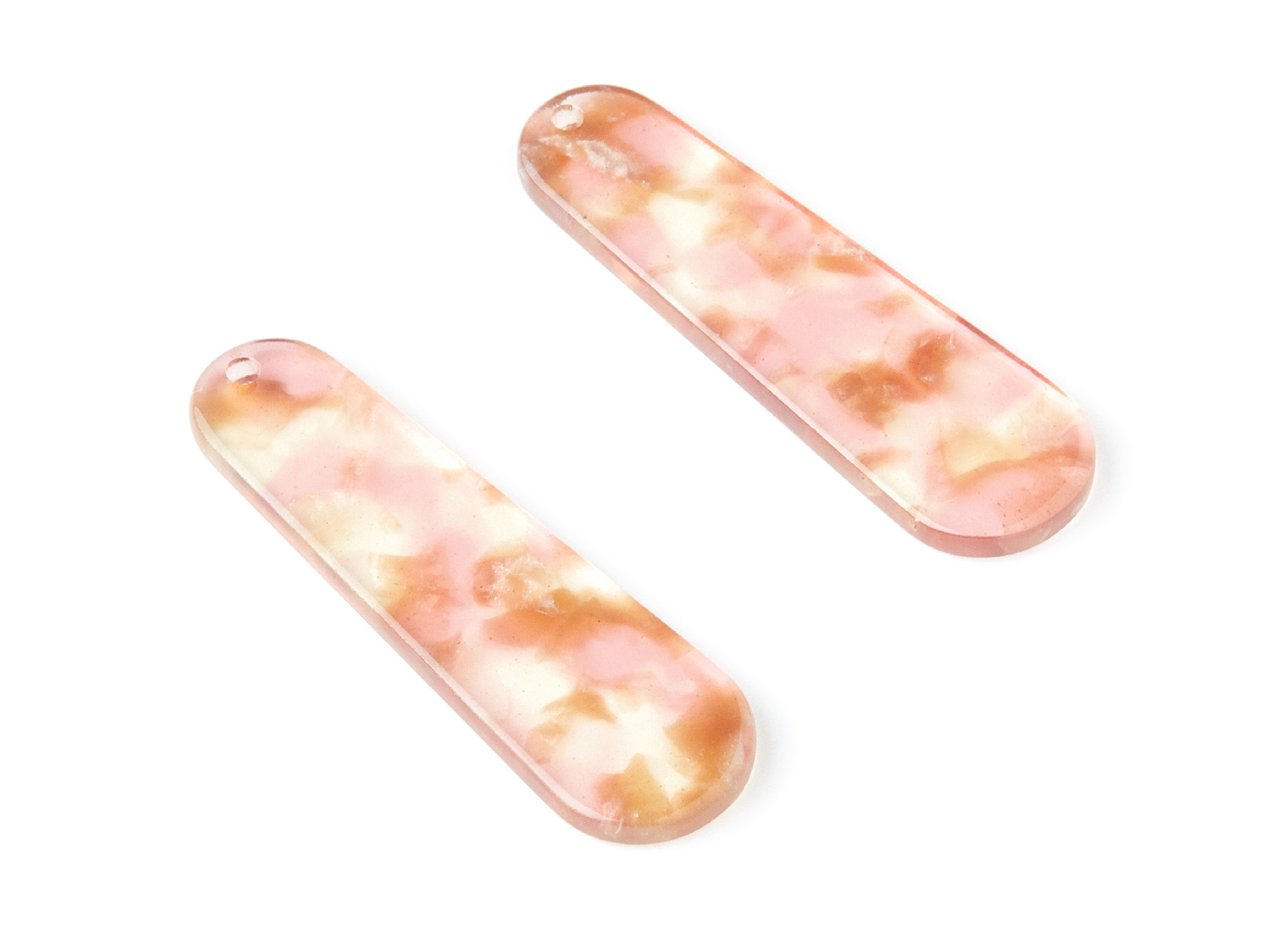 Acetate Rod Earring Charms - Rod Shaped Pendant - Earring Findings - Jewelry Supplies - Color Code: A45 - 44.73x13.74x2.78mm - AC1380B - DOMEDBAZAAR