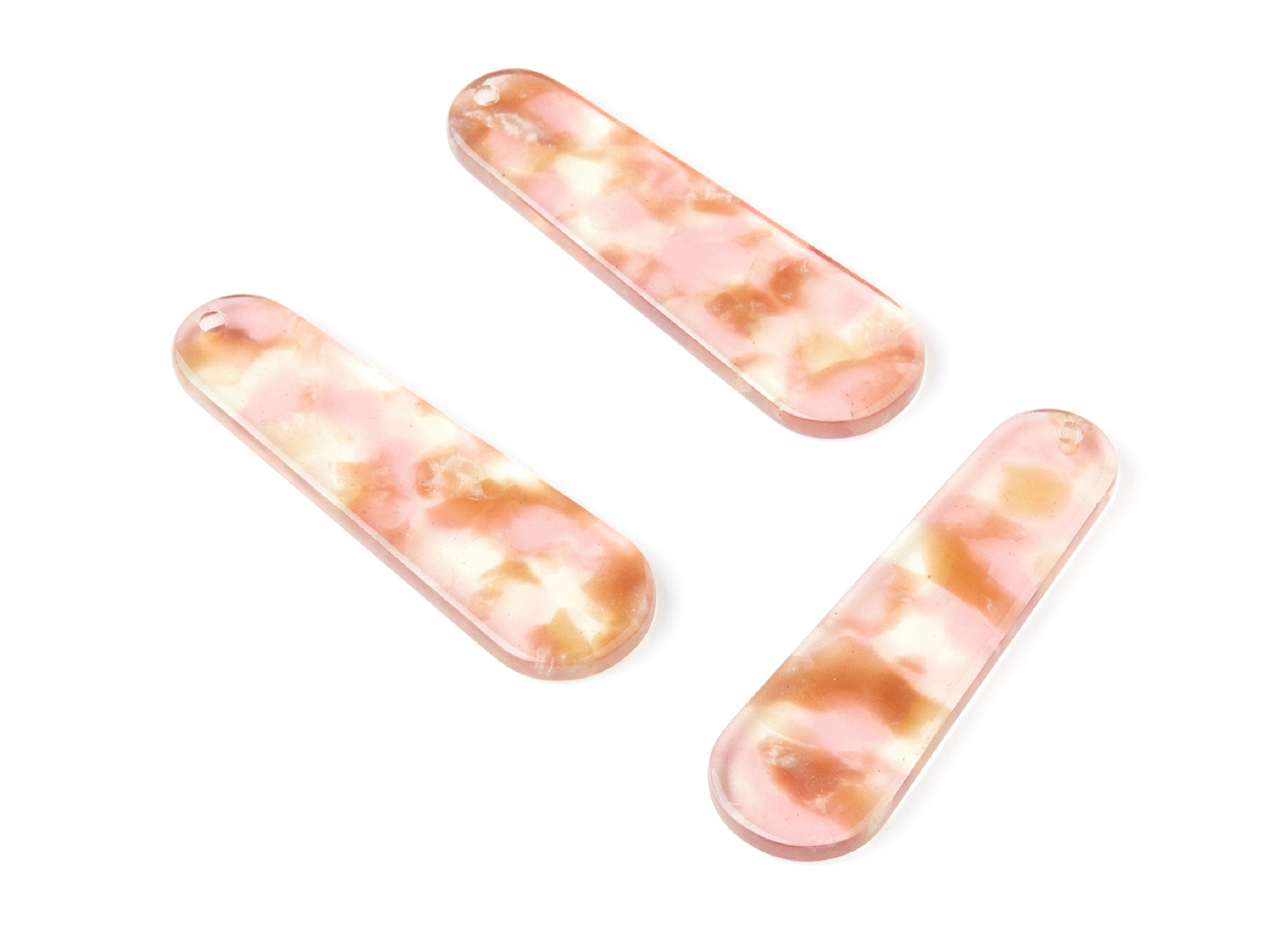 Acetate Rod Earring Charms - Rod Shaped Pendant - Earring Findings - Jewelry Supplies - Color Code: A45 - 44.73x13.74x2.78mm - AC1380B - DOMEDBAZAAR