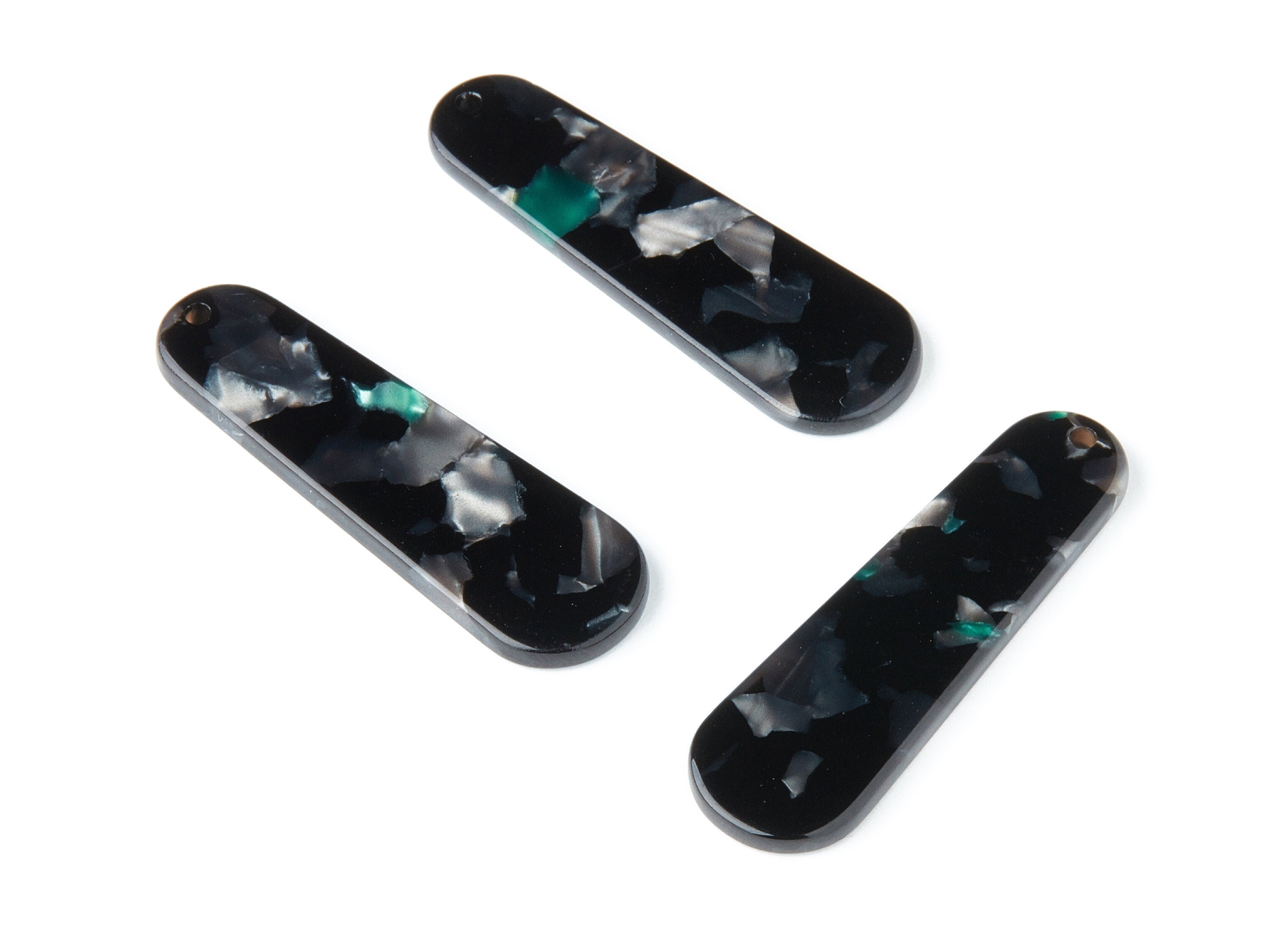 Acetate Rod Earring Charms - Rod Shaped Pendant - Earring Findings - Jewelry Supplies - Color Code: A49 - 44.73x13.74x2.78mm - AC1380Y - DOMEDBAZAAR